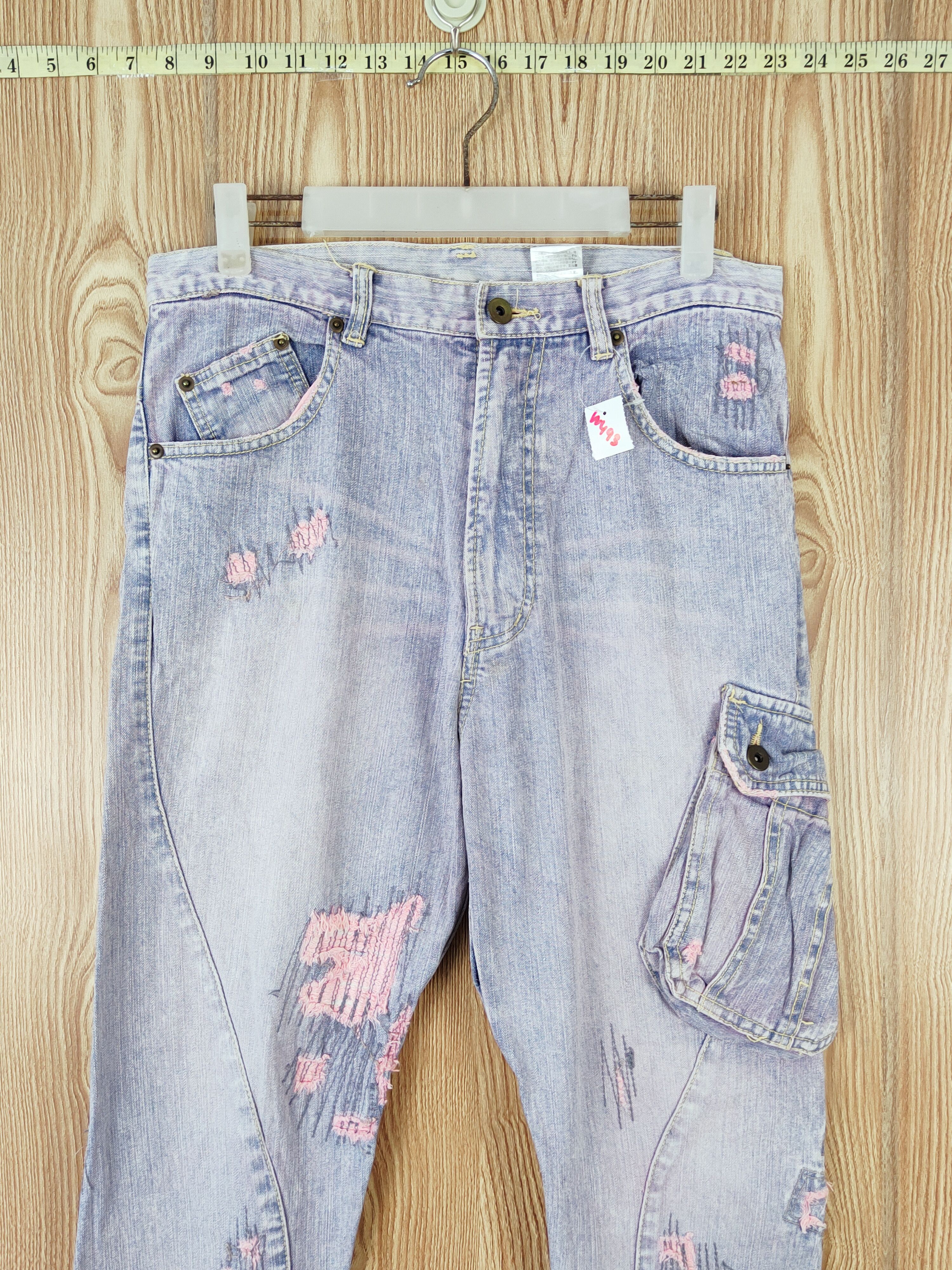 Japanese Brand Japanese Brand Blue Faded Distressed Ripped Jeans #W493 Size US 31 - 2 Thumbnail