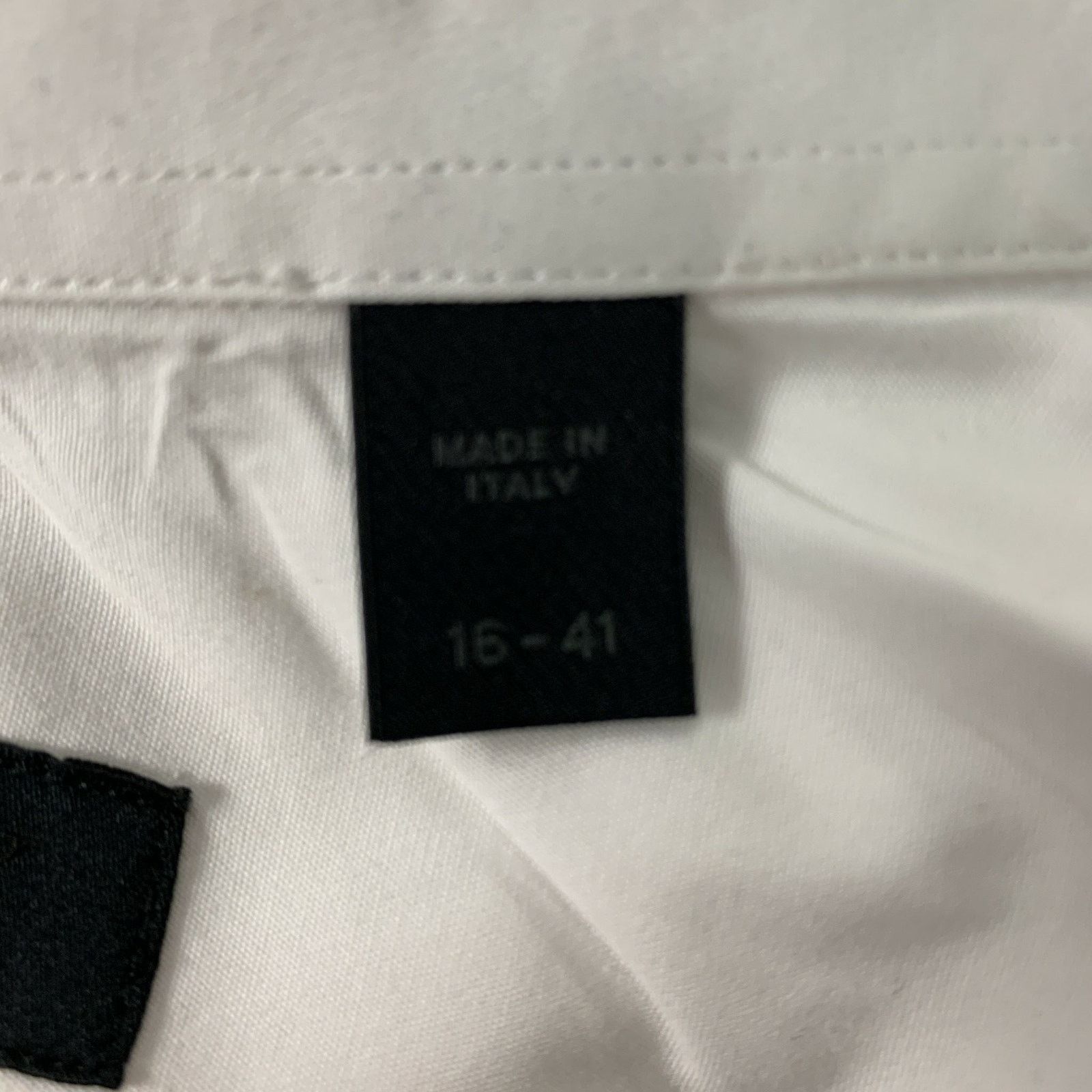 Burberry Prorsum Size 38 White Solid Cotton One pocket Long Sleeve Shirt Size US S / EU 44-46 / 1 - 4 Thumbnail