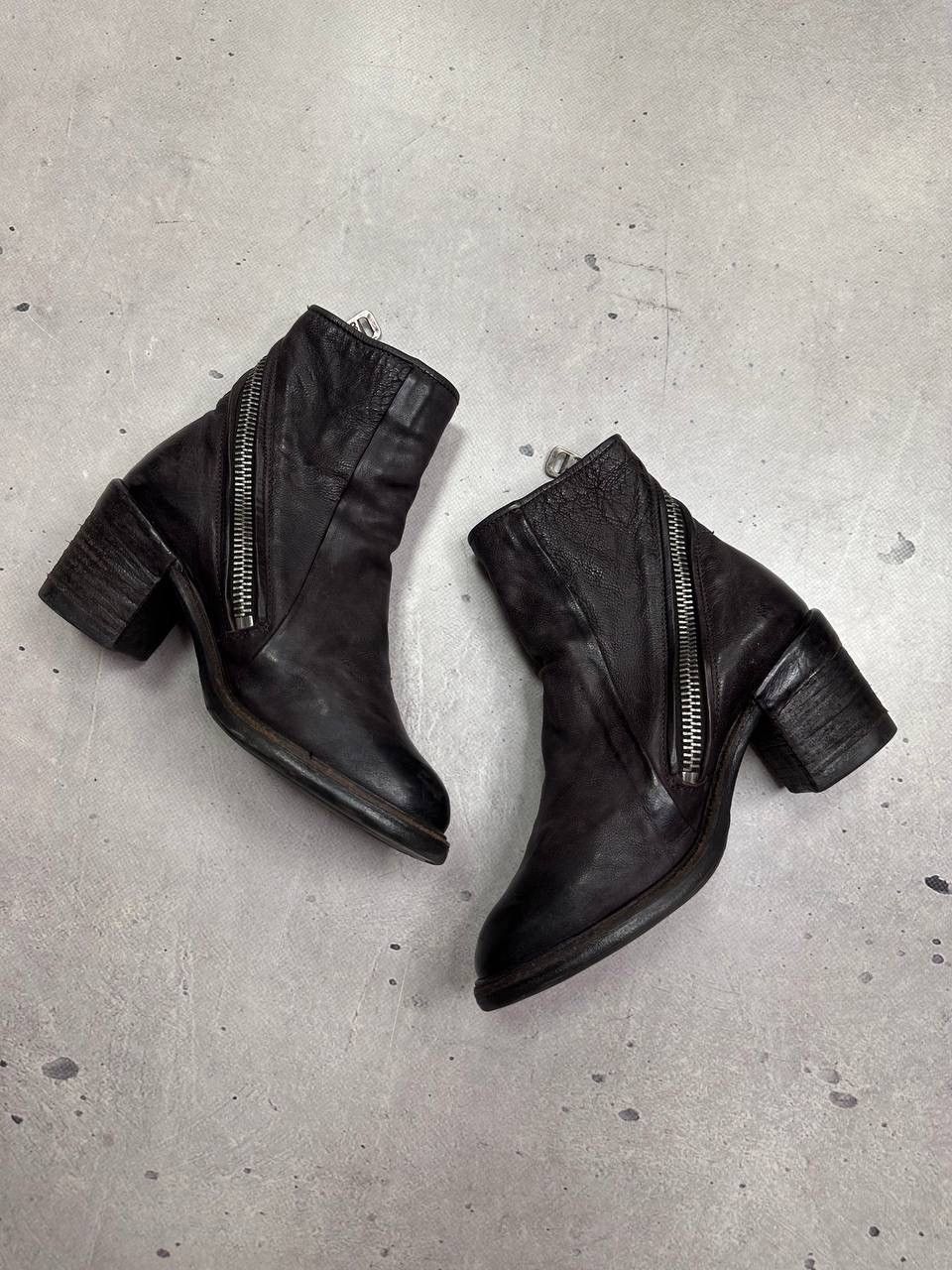 A.S.98 A.S.98 Jase Leather Ankle Boots Side Zip Brown 36 US 6 Y2K Size US 6 / IT 36 - 6 Thumbnail