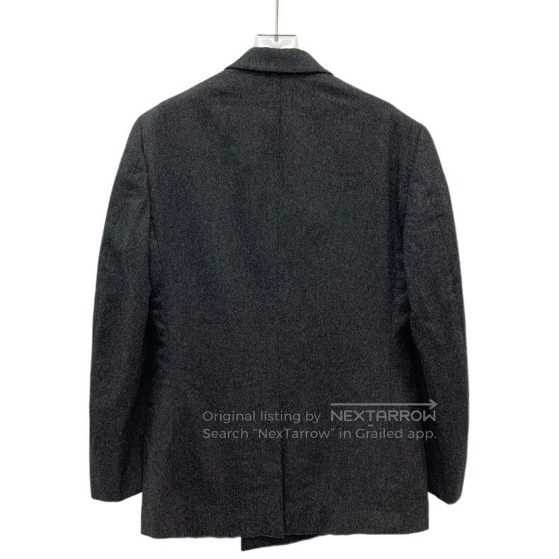 Hermes Hermes Dark Gray Merino Wool Lapel Double Breasted Long Sl Size 46R - 2 Thumbnail