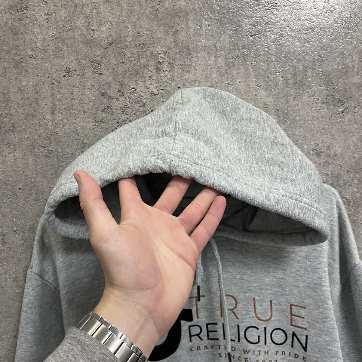 True Religion True Religion Hoodie Big Logo Grey Y2K Size US L / EU 52-54 / 3 - 5 Thumbnail