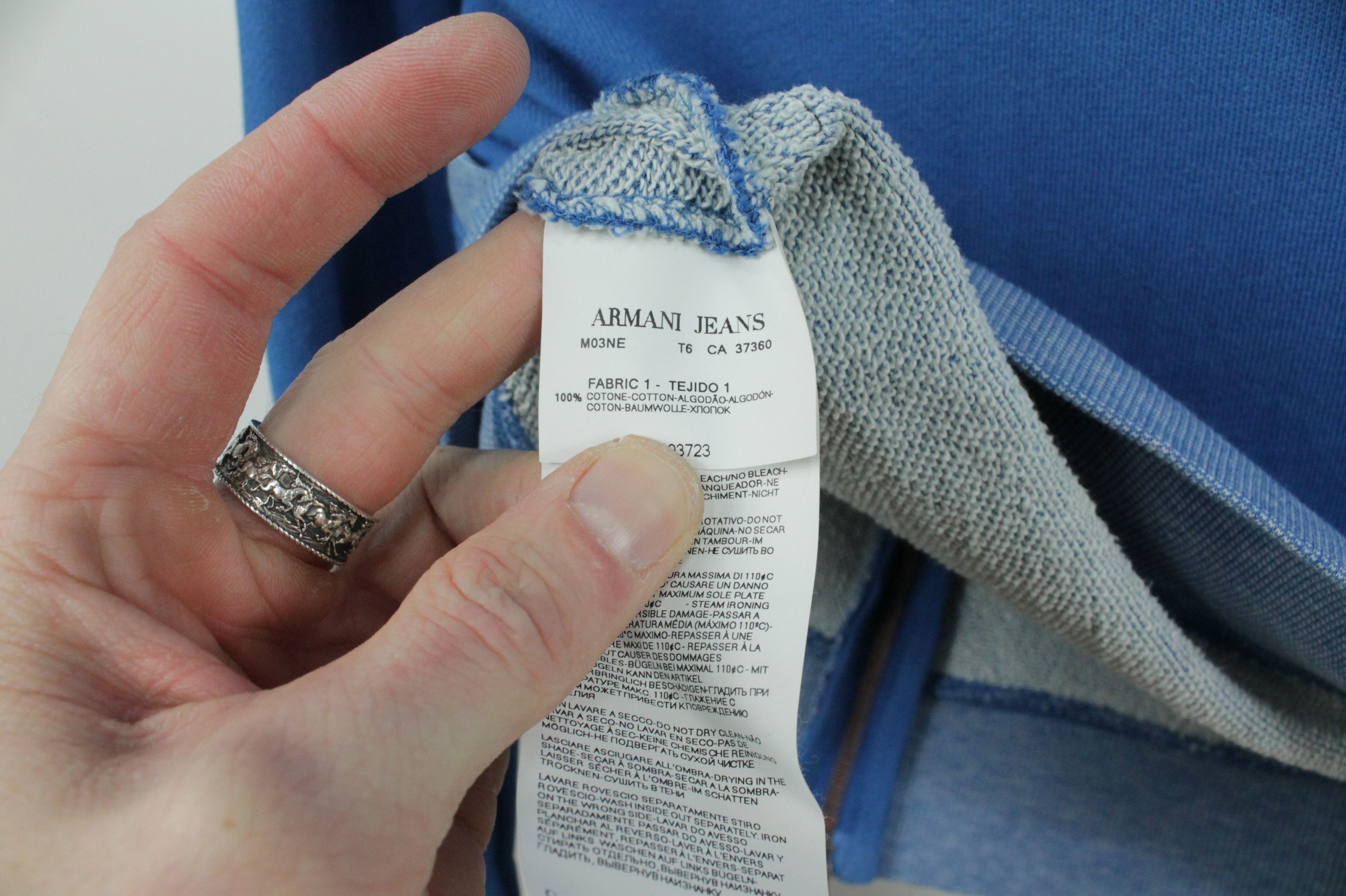 Armani Armani Jeans Full Zip Slim Fit Cotton Hoodies Men' Size US L / EU 52-54 / 3 - 10 Thumbnail