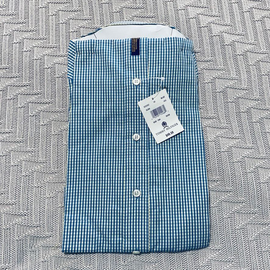 Tommy Hilfiger Tommy Hilfiger blue gingham button down NWT Size US M / EU 48-50 / 2 - 2 Thumbnail