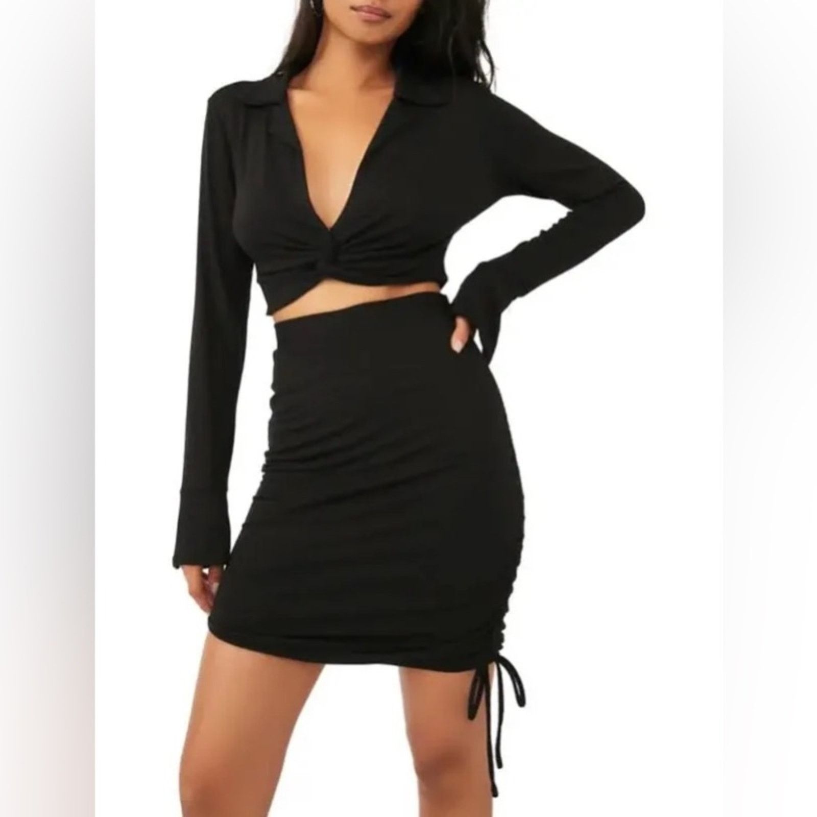 Free People NWOT Free People Clara set in black Size 32" / US 10 / IT 46 - 1 Thumbnail