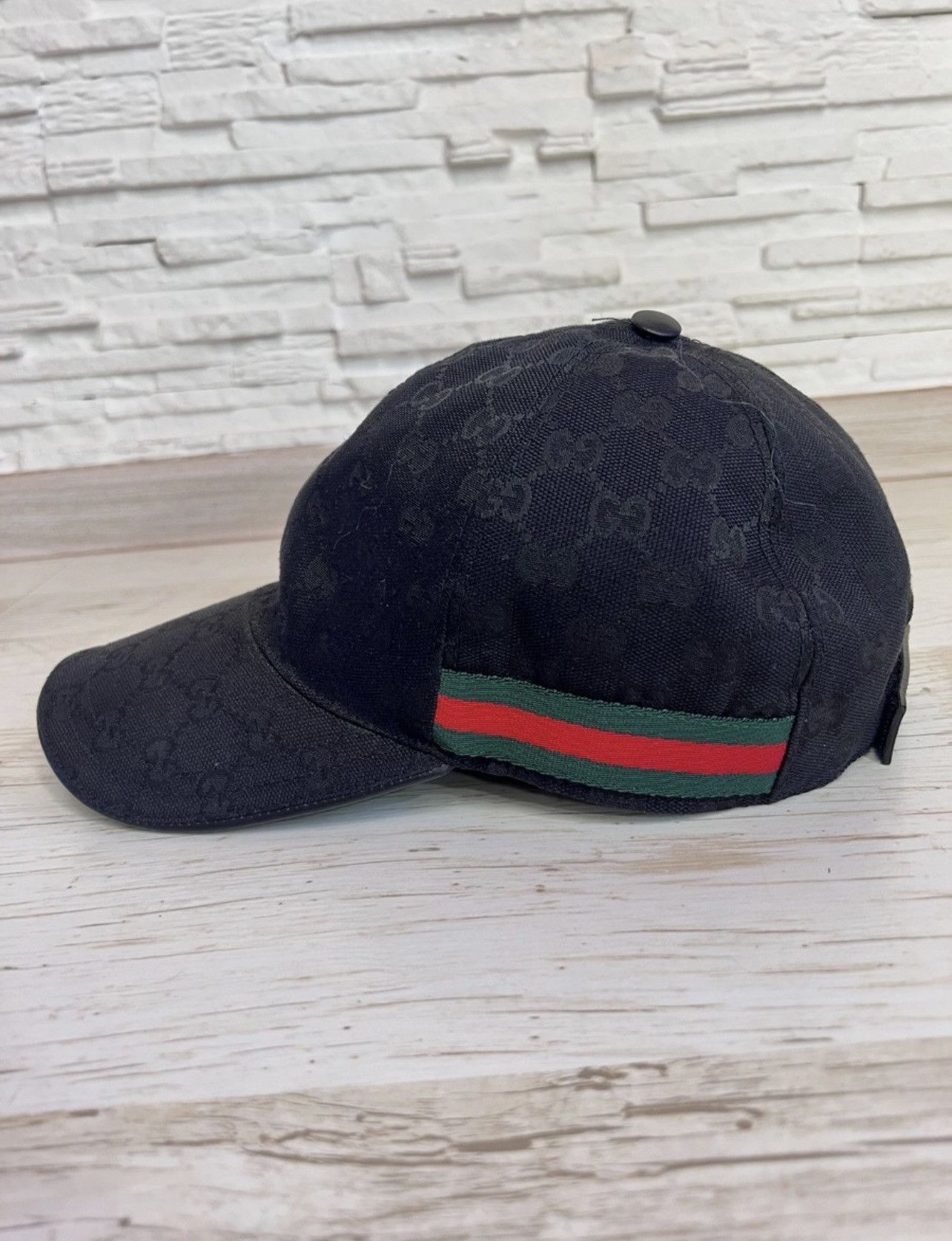 Gucci Gucci GG Monogram Cap – Black – XL Size ONE SIZE - 1 Thumbnail