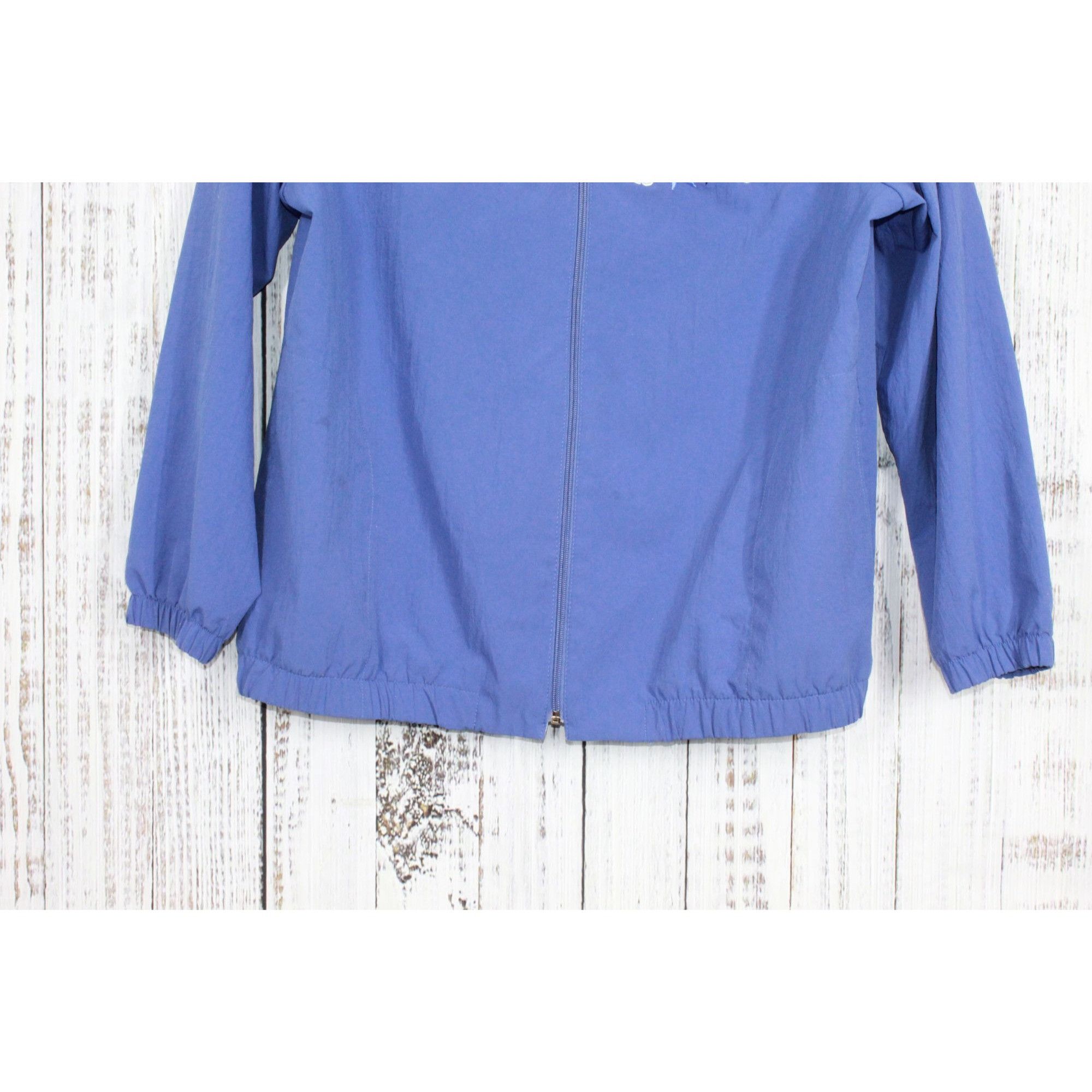 Blair Vintage 90s Blair Women's Blue Embroidered Flowers Track Jac Size M / US 6-8 / IT 42-44 - 9 Thumbnail