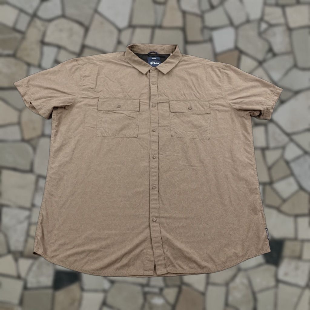 Prana Prana Shirt Mens 2XL Brown Sutherlin Printed Button Up Slim Fit Vented Fishing Geometric Pattern Shirt Men Size US XXL / EU 58 / 5 - 1 Thumbnail