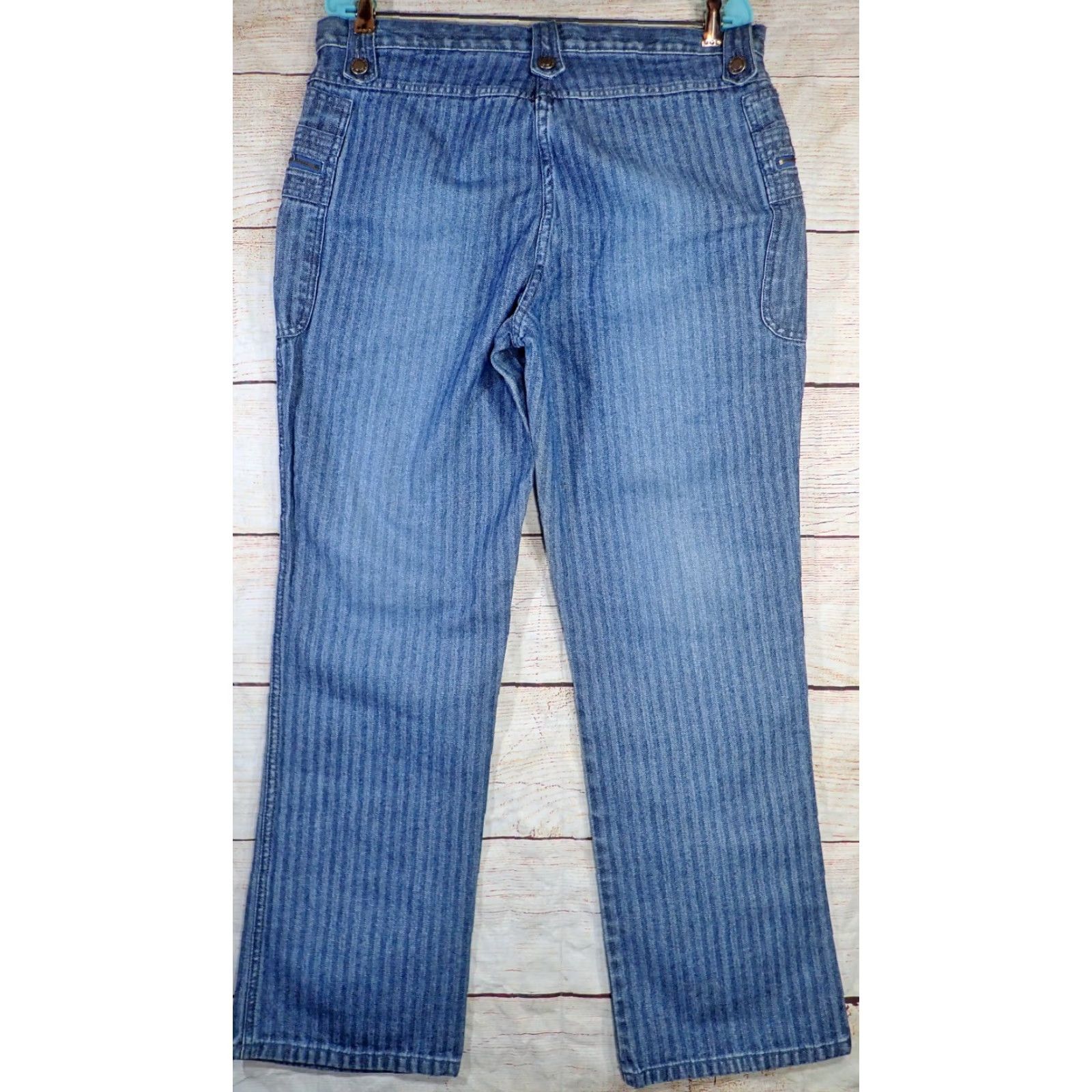 Faded Glory VINTAGE Faded Glory Jeans Women 12 High Rise Wide Leg Denim 35" Waist 30" Inseam 2000s Y2K Hipster Punk Shorts? Size 34" / US 12 / IT 48 - 2 Thumbnail