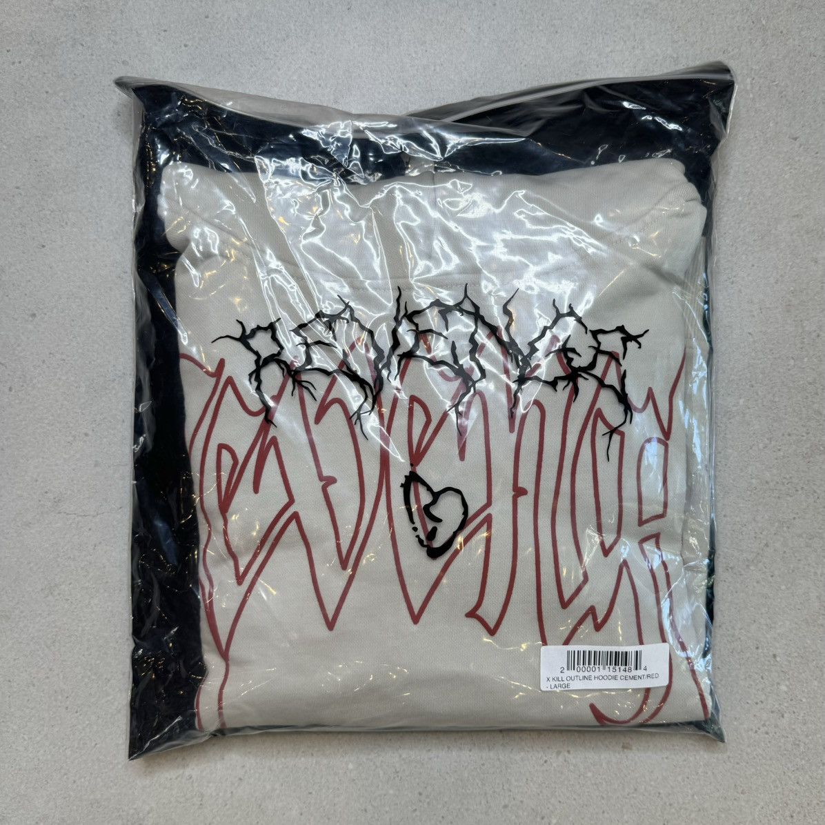 Revenge Revenge X Kill Outline Hoodie Cement/Red SIZE LARGE Size US L / EU 52-54 / 3 - 3 Thumbnail