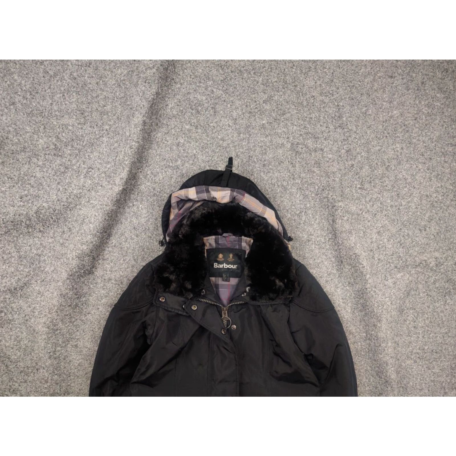 Barbour Barbour Barbour International Outlaw waterproof Zip Fur Hooded Black Parka Jacket Parade Women M Black Parka Parka Womens Size M / US 6-8 / IT 42-44 - 2 Thumbnail