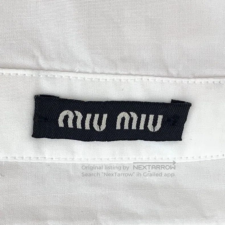 Miu Miu Miu Miu 38 White back openwork lace-up cotton round neck bu Size S / US 4 / IT 40 - 5 Thumbnail