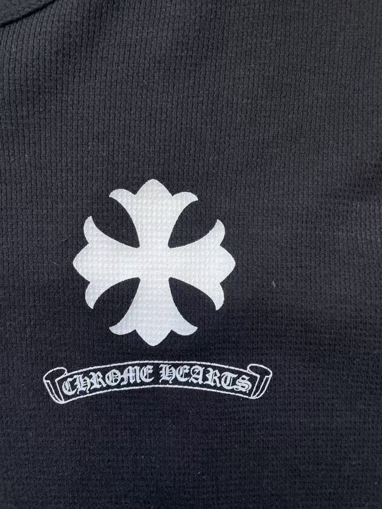 Chrome Hearts Chrome Hearts Black Waffle Scroll Long Sleeve Tee Size US L / EU 52-54 / 3 - 4 Thumbnail