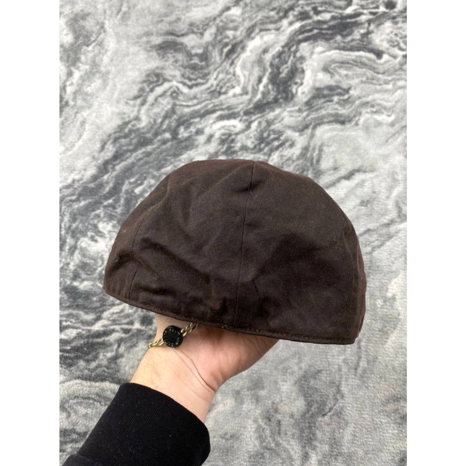 Barbour VINTAGE? (no) Barbour Flat Cap Men Size 7 Brown Cotton Waxed Cap Classic Casual Fall Spring Mens Brown Flat Cap Barbour Winter? Size ONE SIZE - 4 Thumbnail
