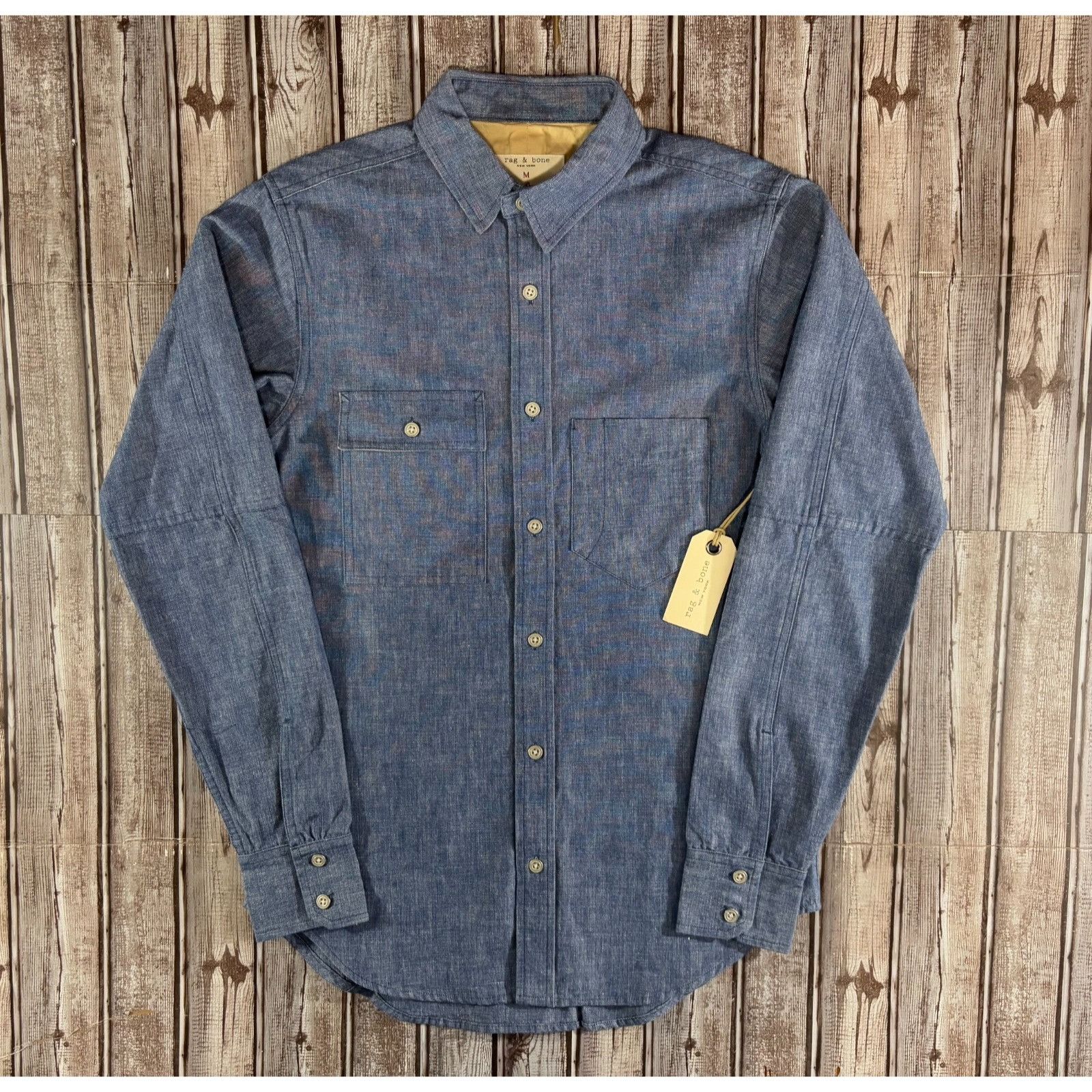 Rag Bone The Trail Denim Shirt size M color indigo NWT