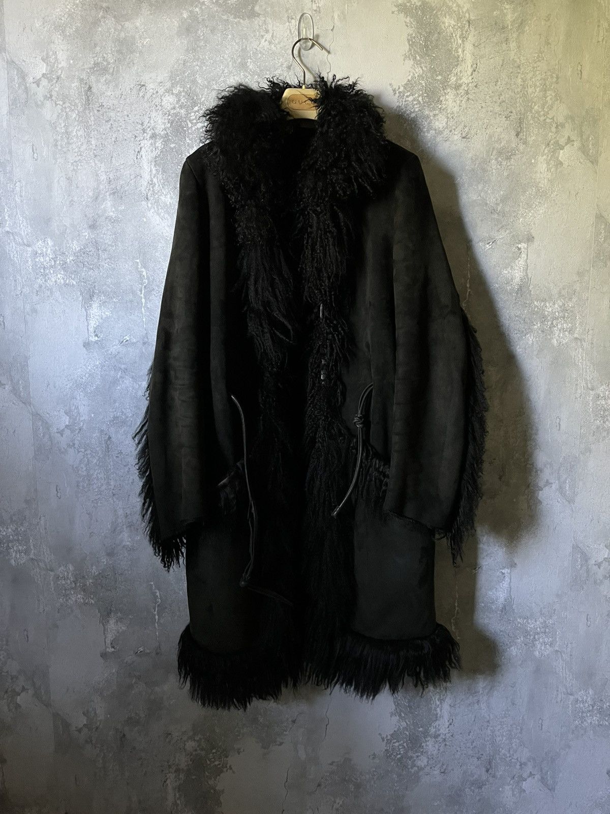 Gucci Gucci F/W 99 by Tom Ford Mongolian lamb leather fur coat Size L / US 10 / IT 46 - 7 Thumbnail