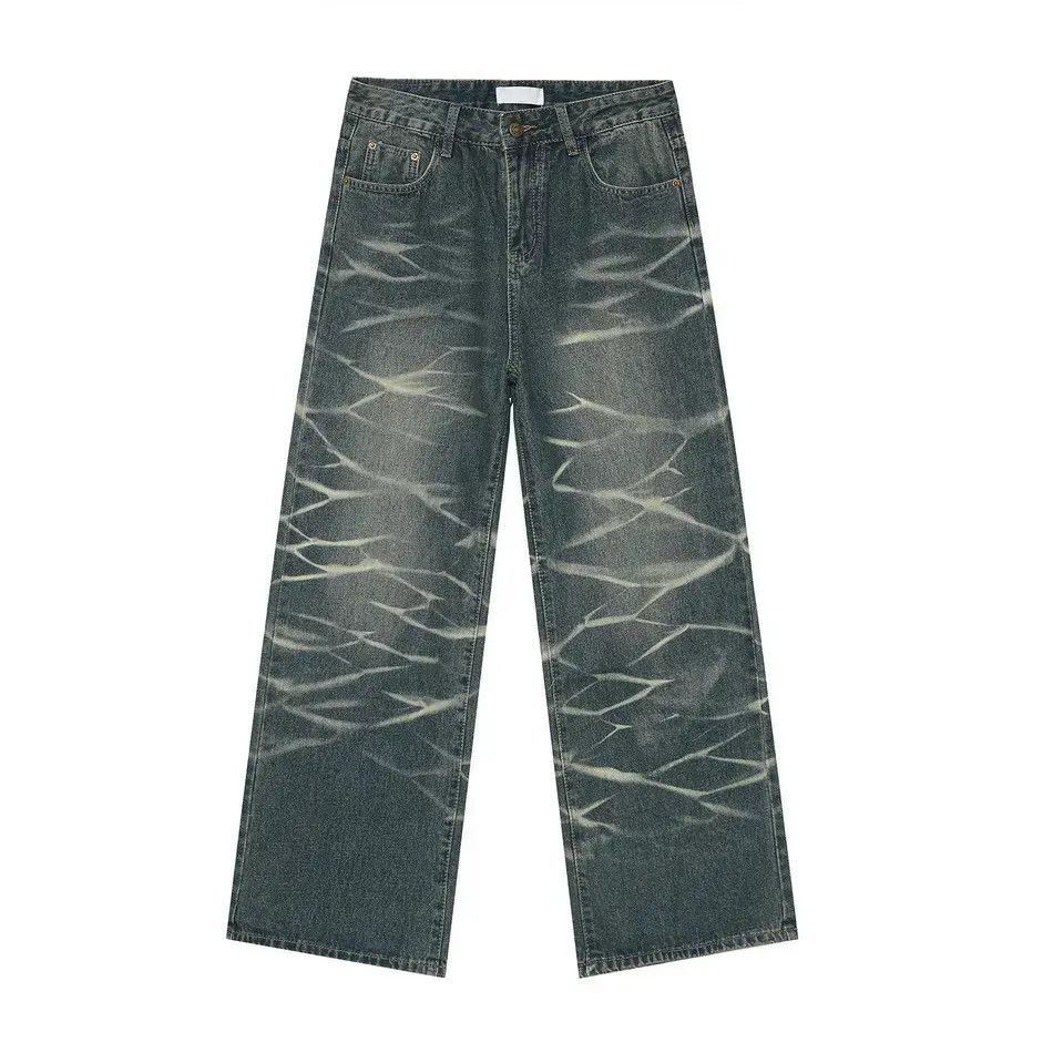 Japanese Brand Retro loose tie dye straight leg jeans Size US 32 / EU 48 - 5 Thumbnail