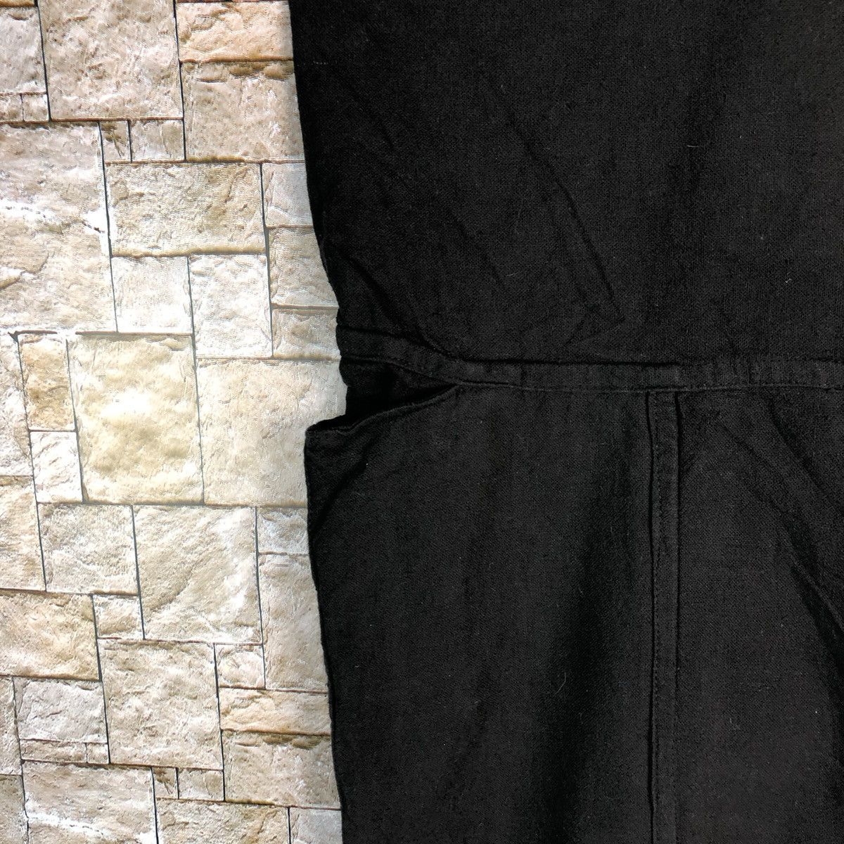 Japanese Brand Amina double waist art design Black Pants #A133 Size US 32 / EU 48 - 4 Thumbnail
