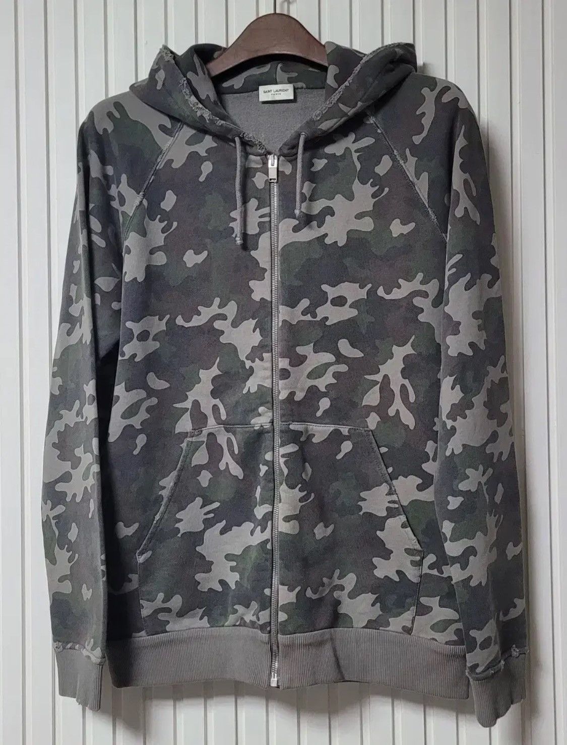 Saint Laurent Paris Saint Laurent Camouflage Zip Hoodie Size US XXL / EU 58 / 5 - 1 Thumbnail