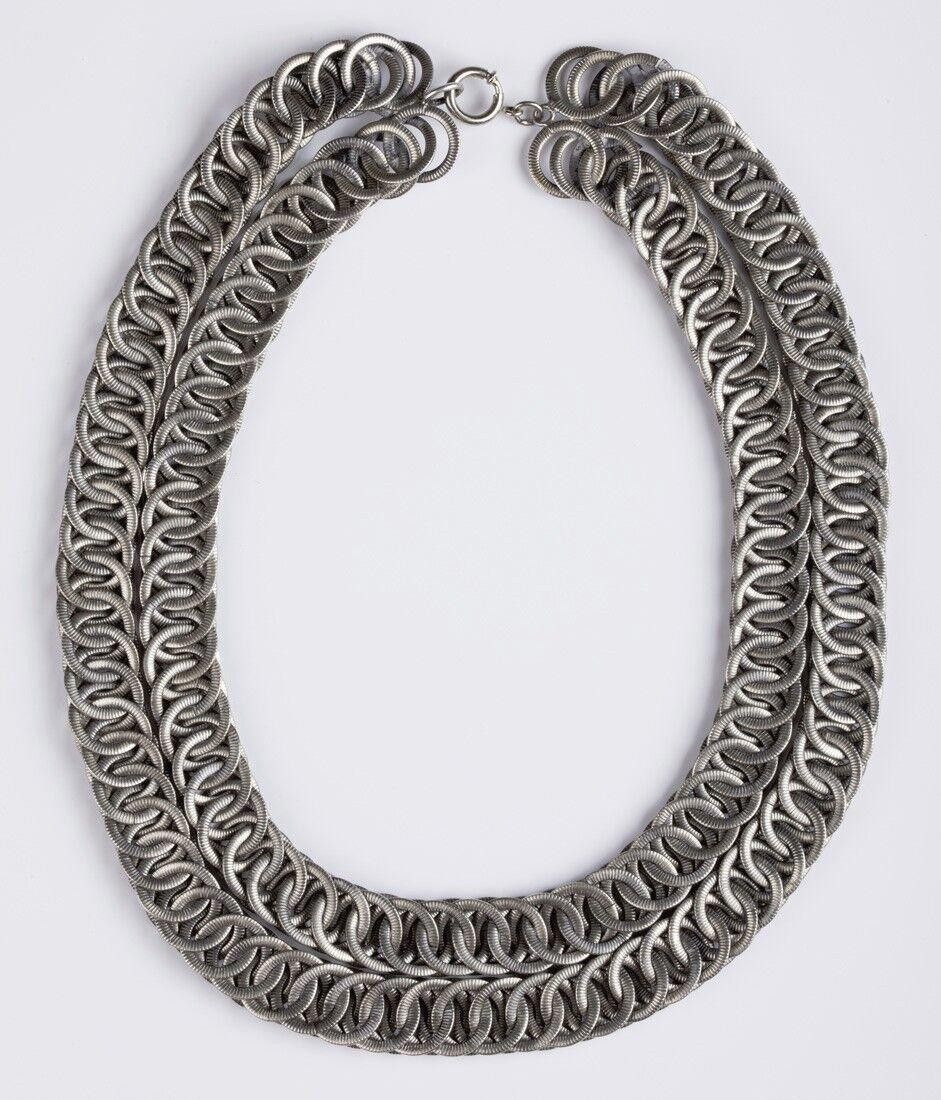 Designer Massive Etched Double Strand Chain Necklace | Grailed