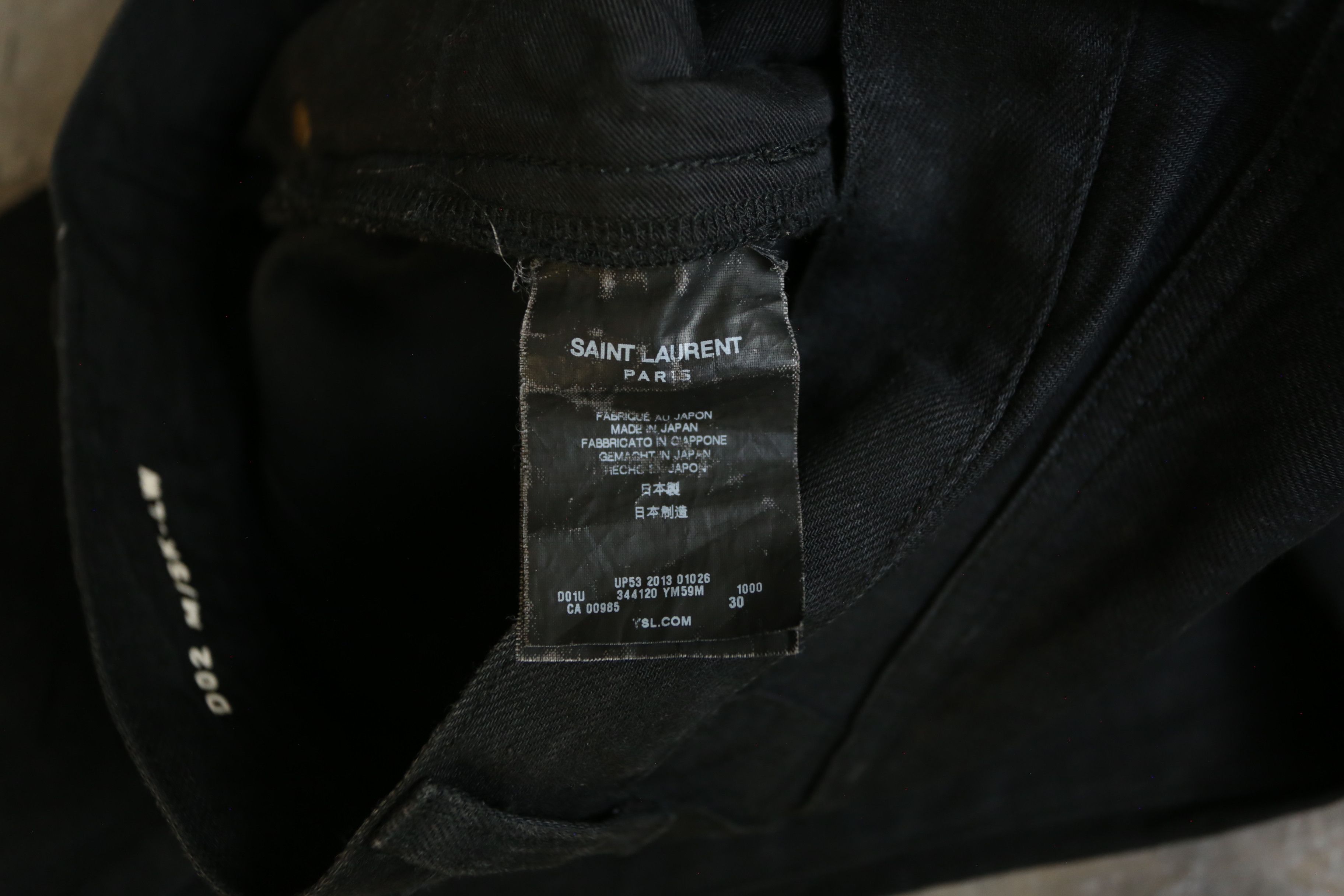Saint Laurent Paris SLP - Hedi Slimane - F/W 13 - D02 Light Waxed Denim Jean Size US 30 / EU 46 - 7 Thumbnail