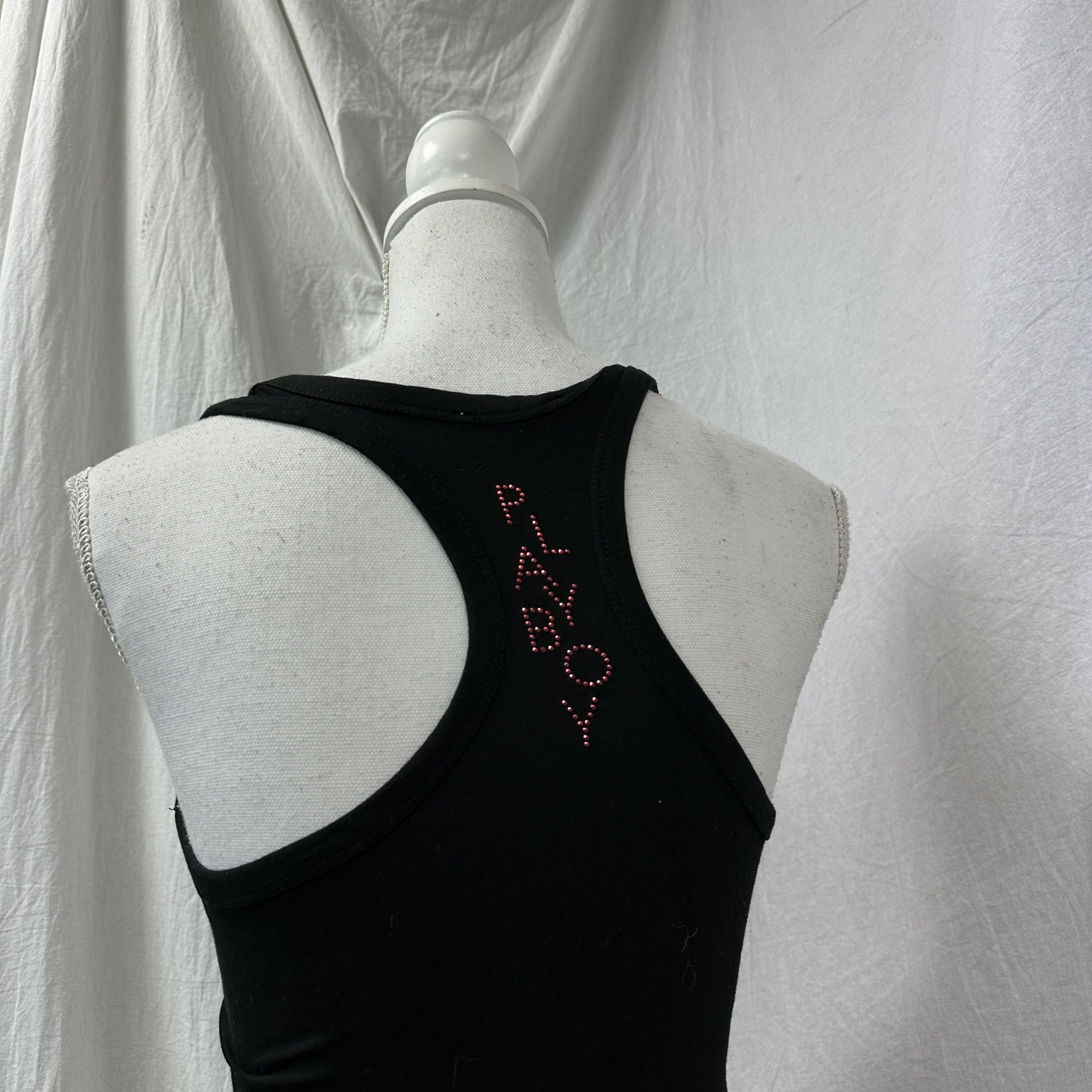 Playboy Vintage Avant Garde Rhinestones Tied Playboy Top Y2K Size S / US 4 / IT 40 - 8 Thumbnail