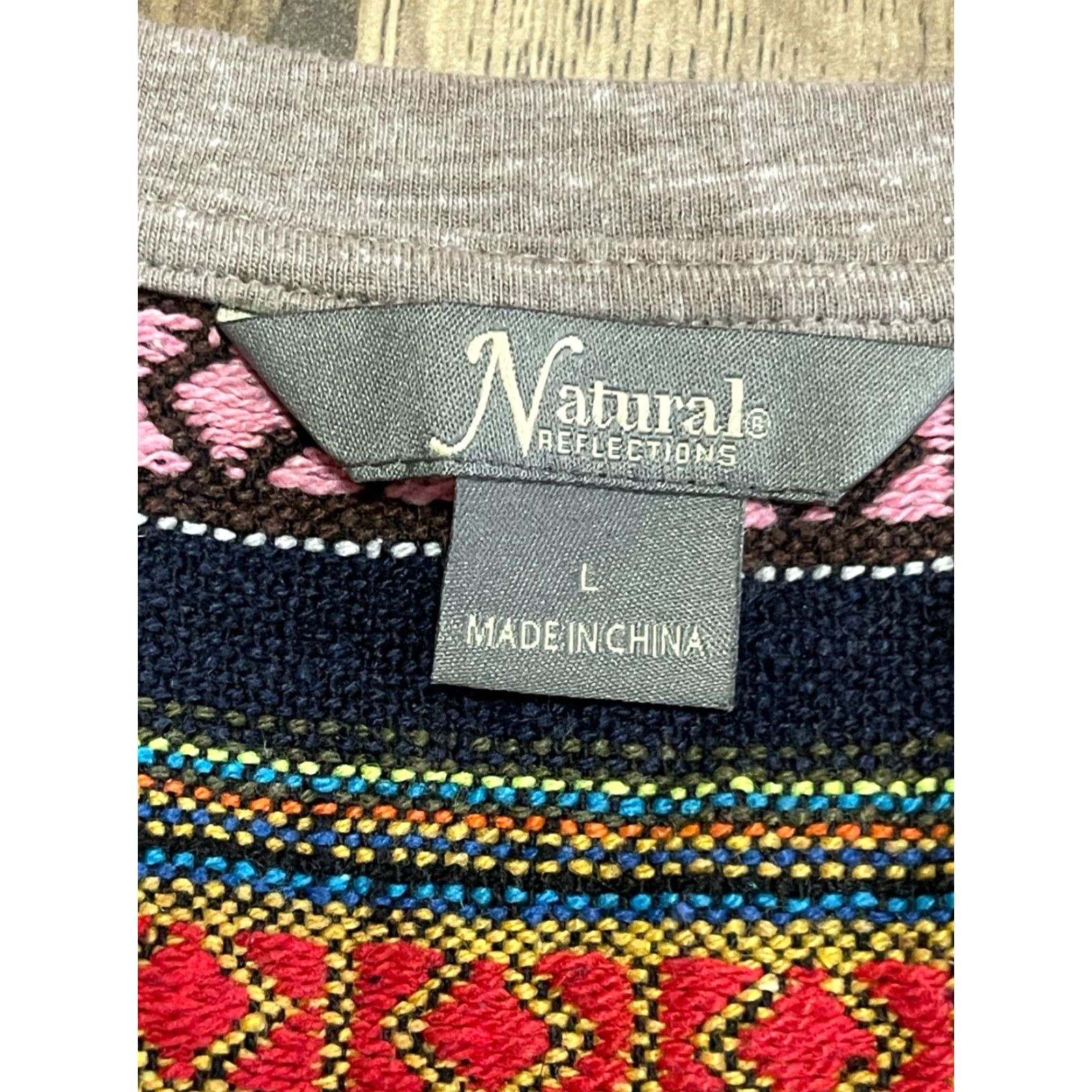 Vintage Natural Reflections Shirt Womens Large Gray Western V-Neck Long Sleeve Shirt Size L / US 10 / IT 46 - 7 Thumbnail