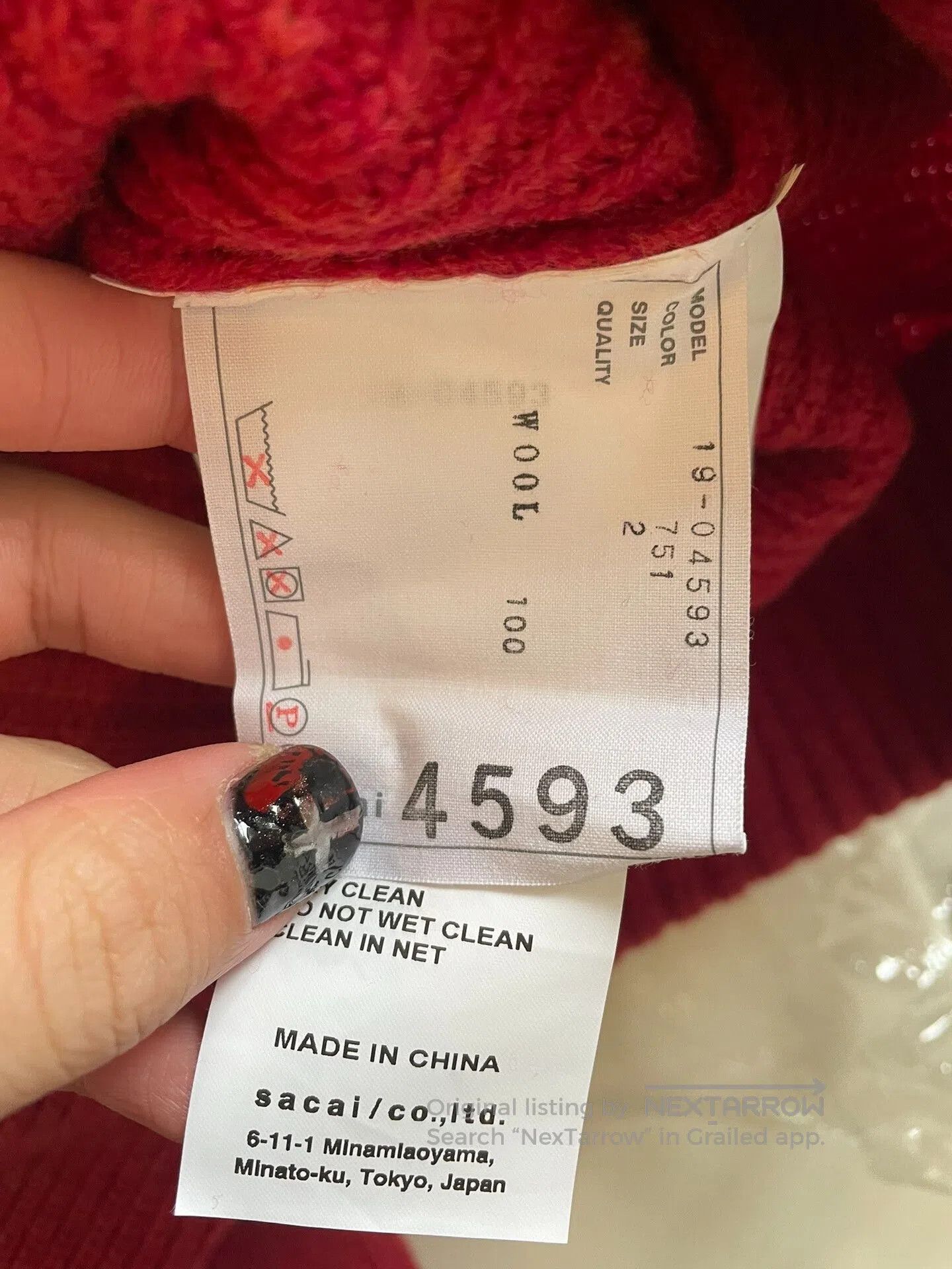Sacai Sacai Wool Pants with Skirt Details. Size 23" - 2 Thumbnail