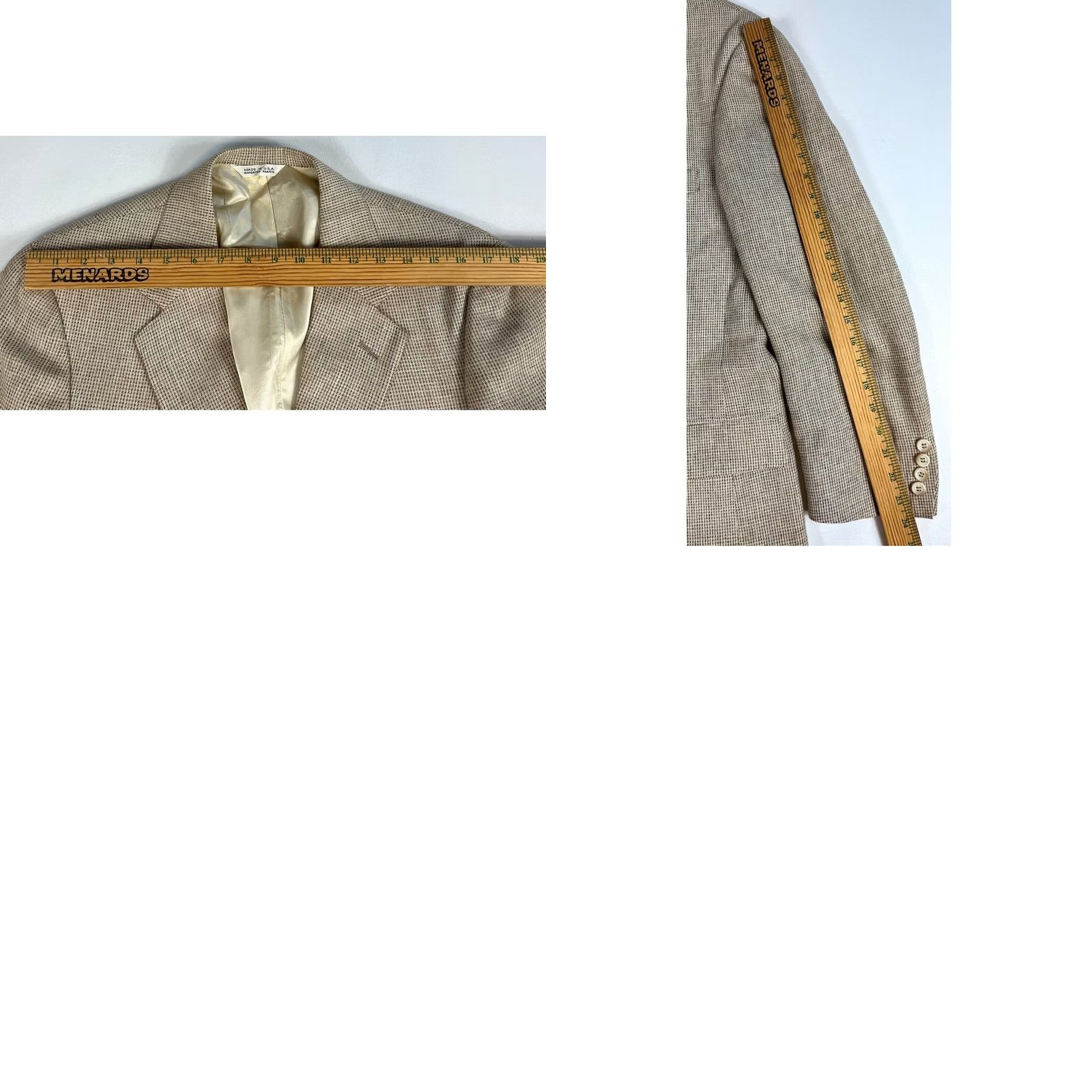 Ralph Lauren VINTAGE Ralph Lauren Blazer Wool Tweed Jacket Mens 42 Beige University Club 90s Classic Designer Jacket Size US XL / EU 56 / 4 - 10 Thumbnail