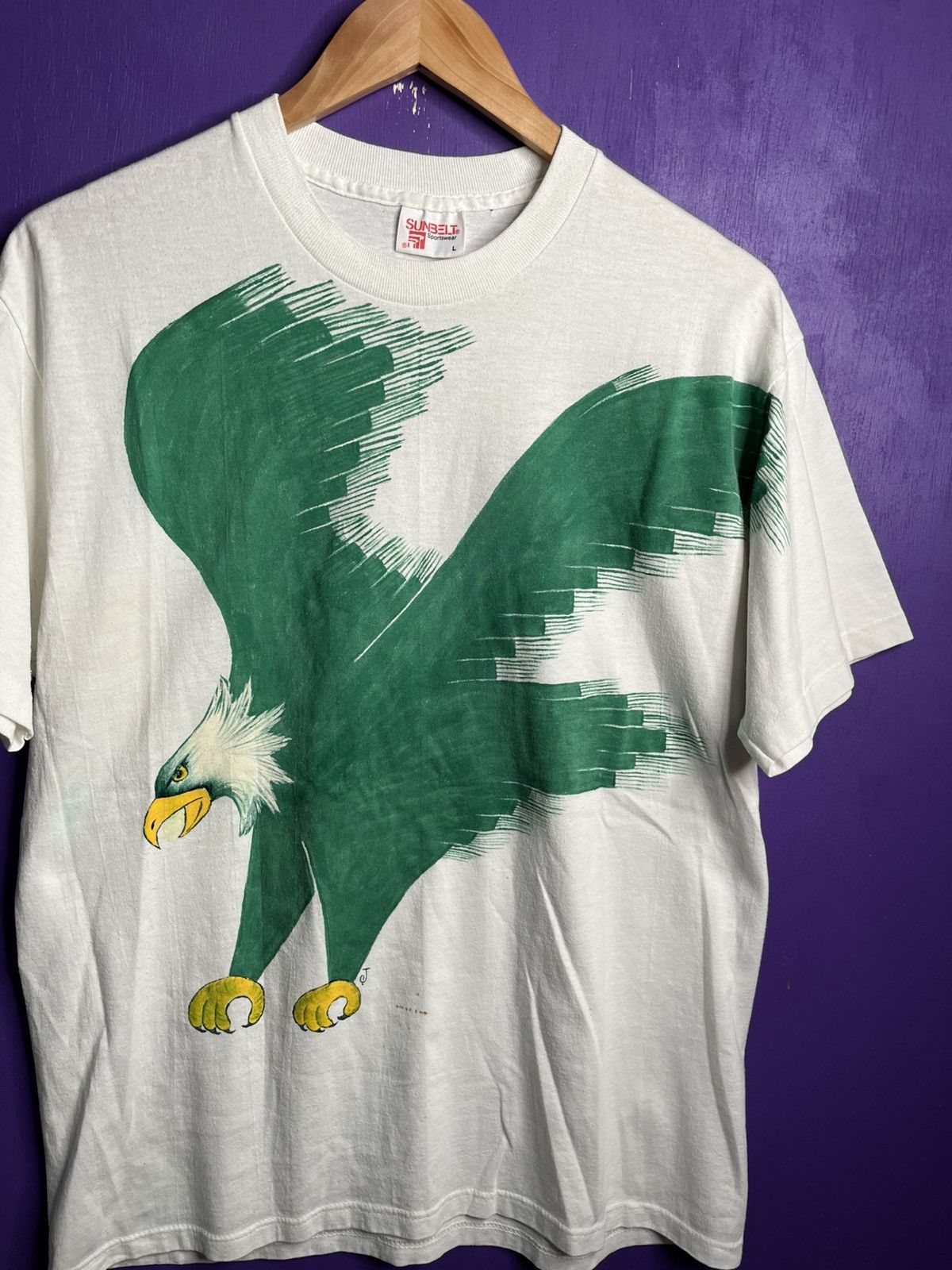 Vintage Vintage 80s North Texas eagles hand painted logo tee Size US M / EU 48-50 / 2 - 3 Thumbnail