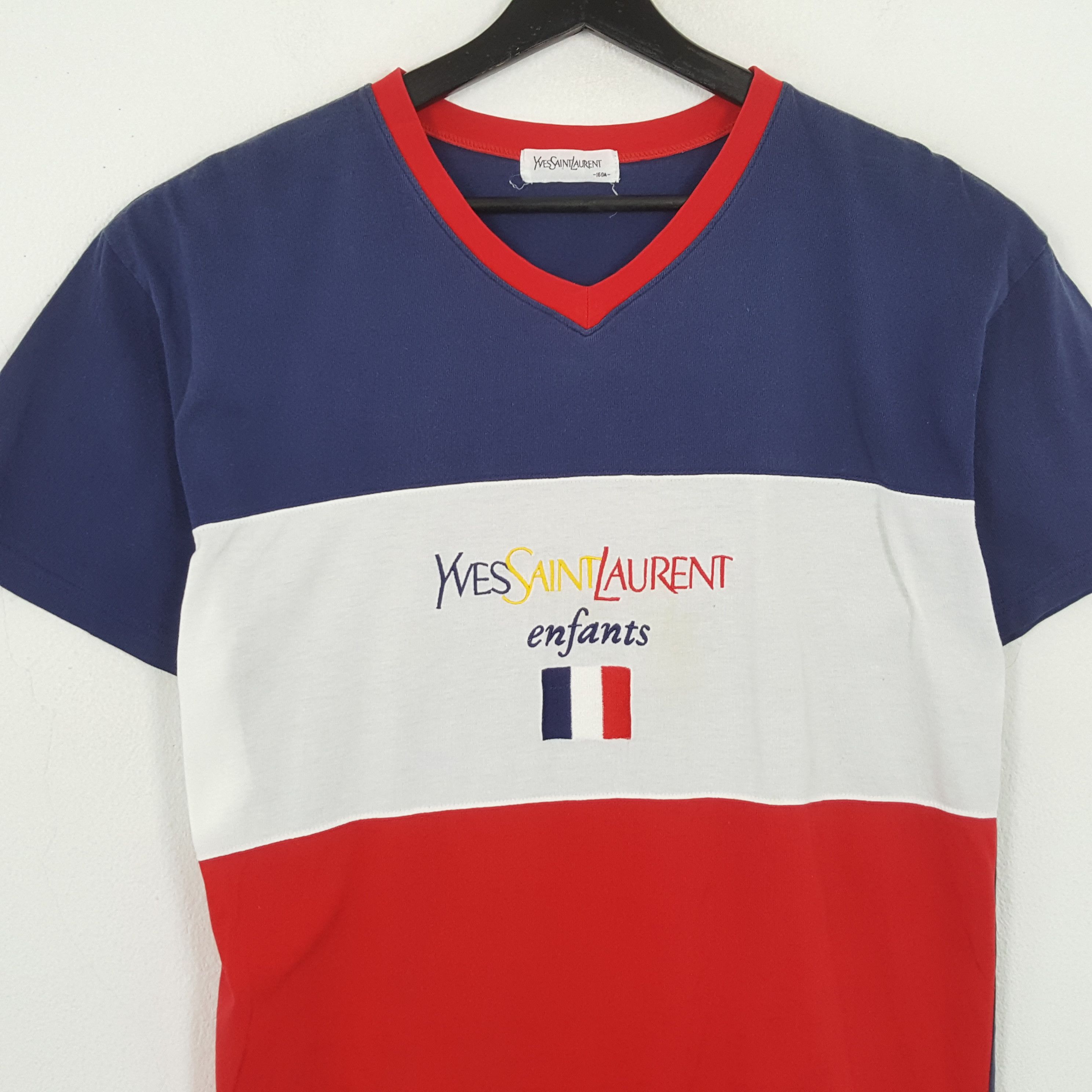Vintage × Yves Saint Laurent YVES SAINT LAURENT Center Colours Spellout Design Tshirt Size US L / EU 52-54 / 3 - 2 Thumbnail