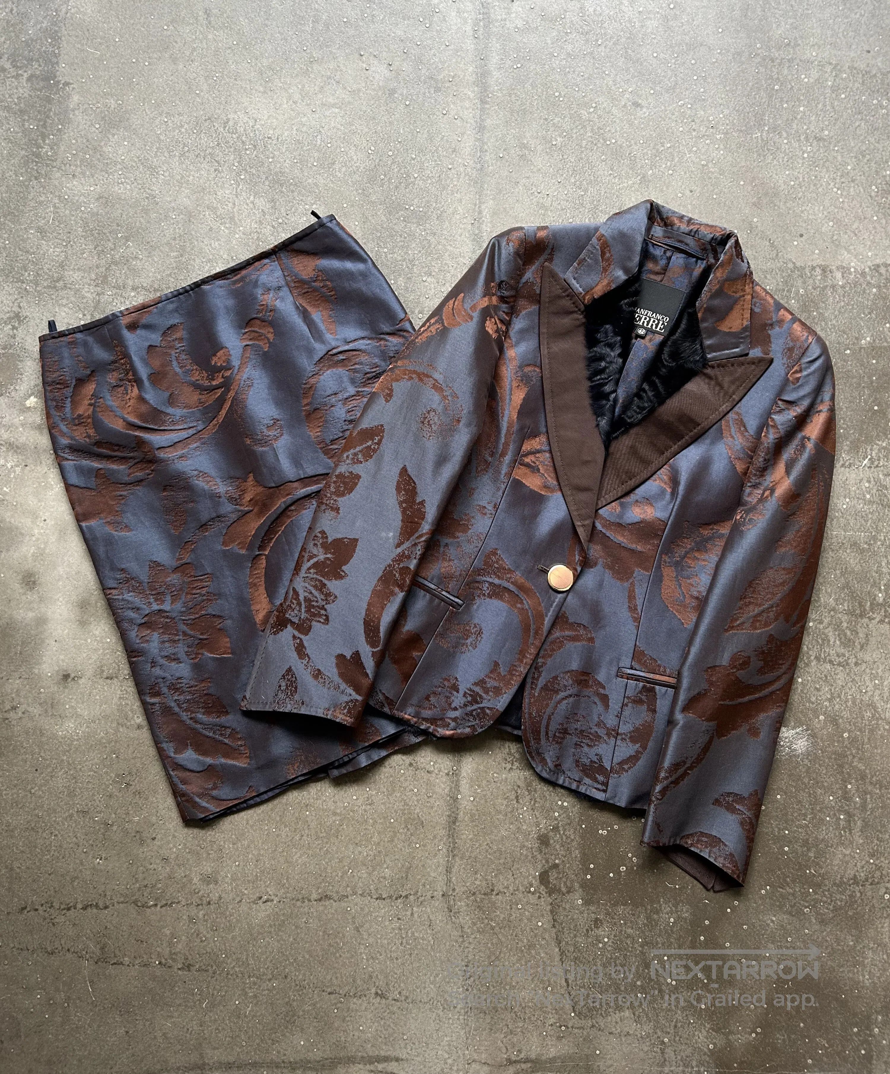 Gianfranco Ferre Velvet Suit Set.