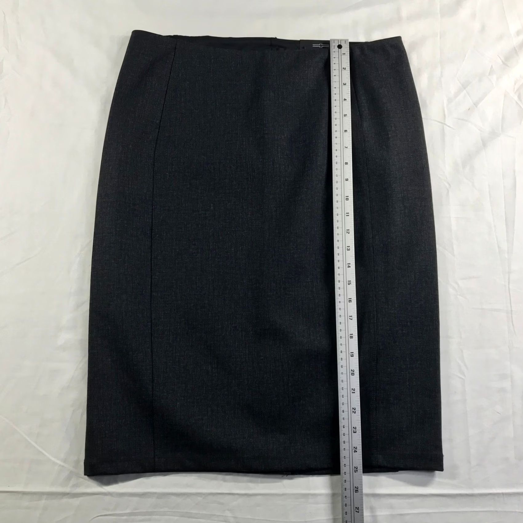 Vintage Liverpool Los Angeles Pencil Skirt High Waist Grey Tweed Knit Size 12 XM6023NF Size 34" / US 12 / IT 48 - 2 Thumbnail