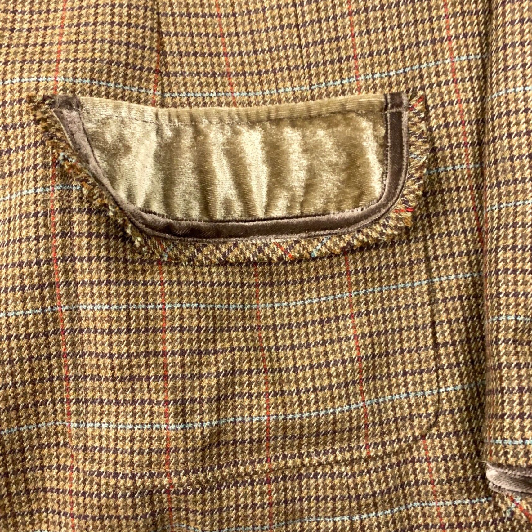 J. Jill J Jill Blazer Womens Size 20 Brown Houndstooth Plaid Wool Blend Stretch Lined Size 3XL / US 20-22 - 6 Thumbnail