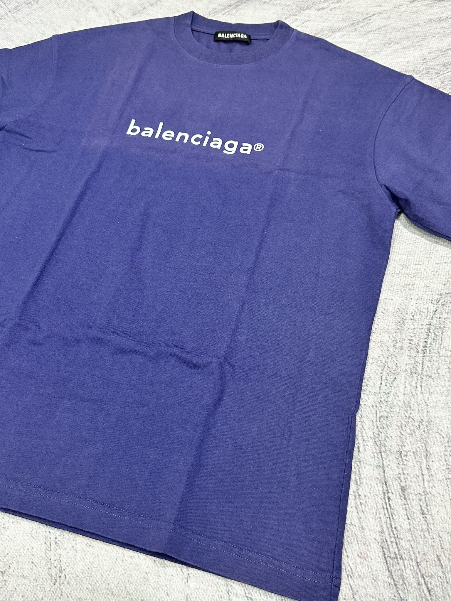 Balenciaga Balenciaga T-Shirt Copyright Logo Print Oversized Blue Size US XXS / EU 40 - 3 Thumbnail
