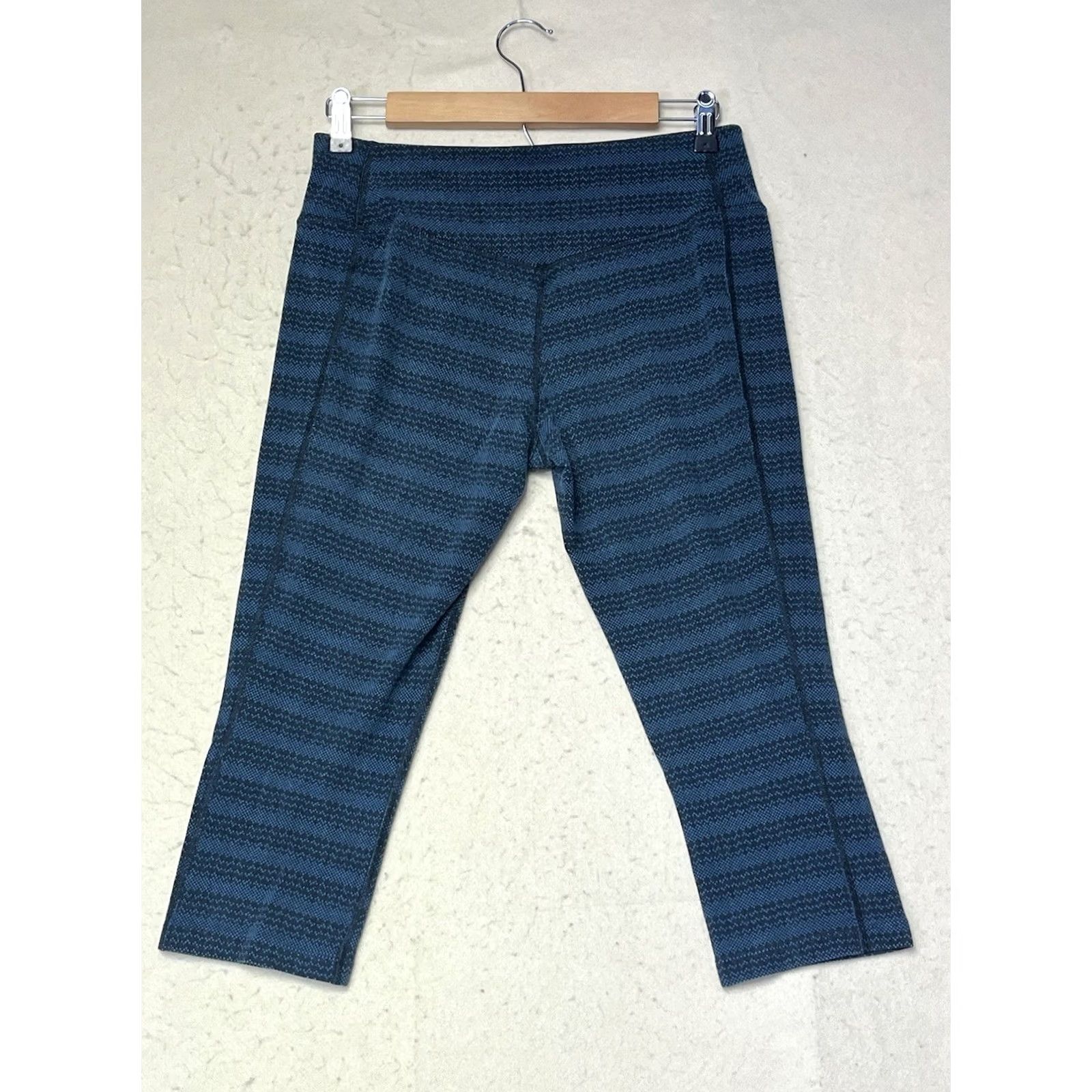 Nike Nike Leggings Womens Medium Blue Black Dri-Fit Athletic Yoga Cropped Pants Size 32" / US 10 / IT 46 - 2 Thumbnail