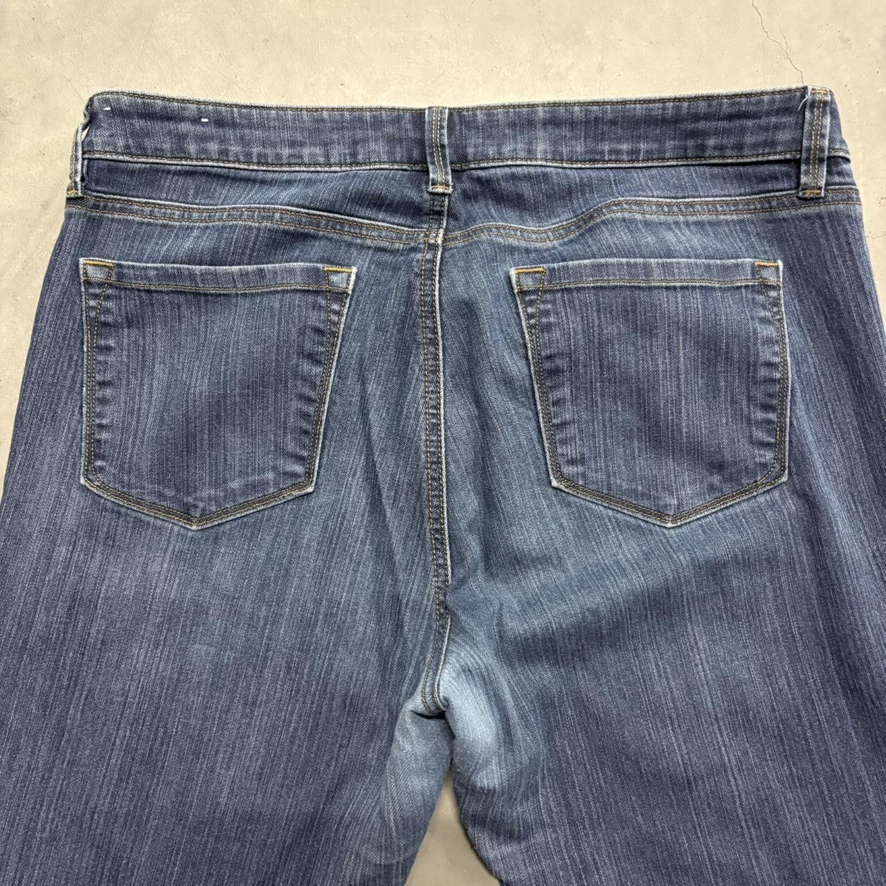 Vintage CRAZY Vintage Y2K/2000s Flared Bootcut Medium Wash Grunge Denim Jeans! Size US 36 / EU 52 - 7 Thumbnail
