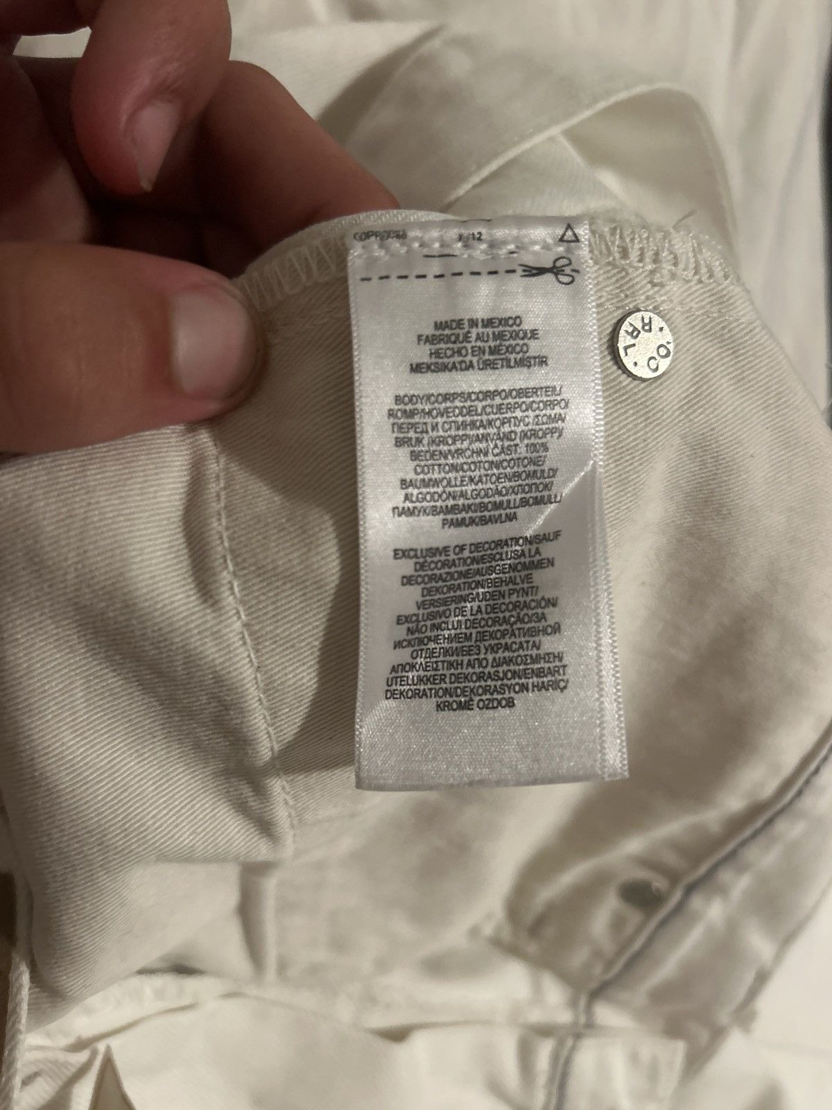 RRL Ralph Lauren RRL Ralph Lauren Brand New White Denim Canvas Pants Size US 34 / EU 50 - 10 Thumbnail
