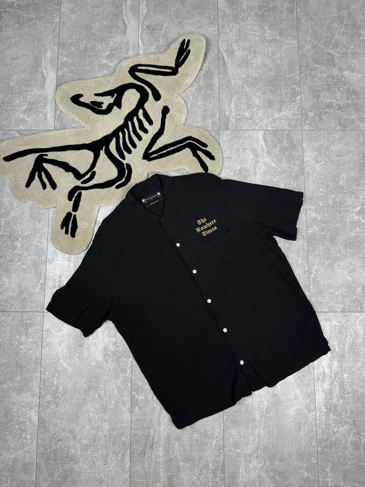 Allsaints Allsaints Black Oblivion Hawaiian Shirts The Nowhere Times Size US M / EU 48-50 / 2 - 1 Thumbnail