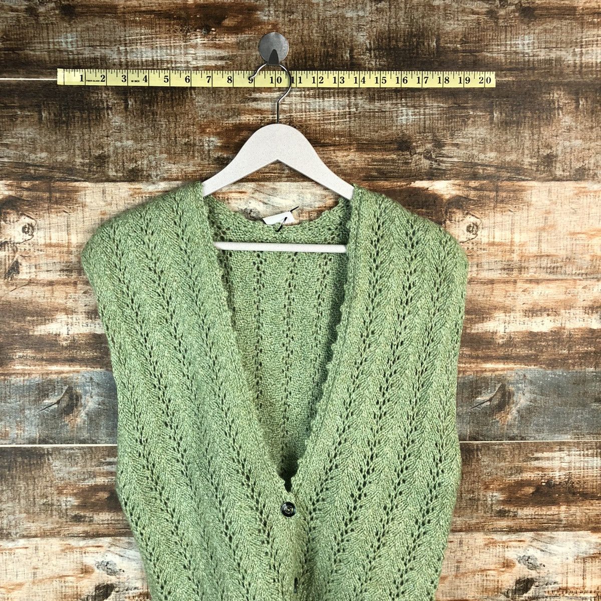 Homespun Knitwear Japanese Brand Green Vest vintage Knitwear #A1806 Size S / US 4 / IT 40 - 2 Thumbnail
