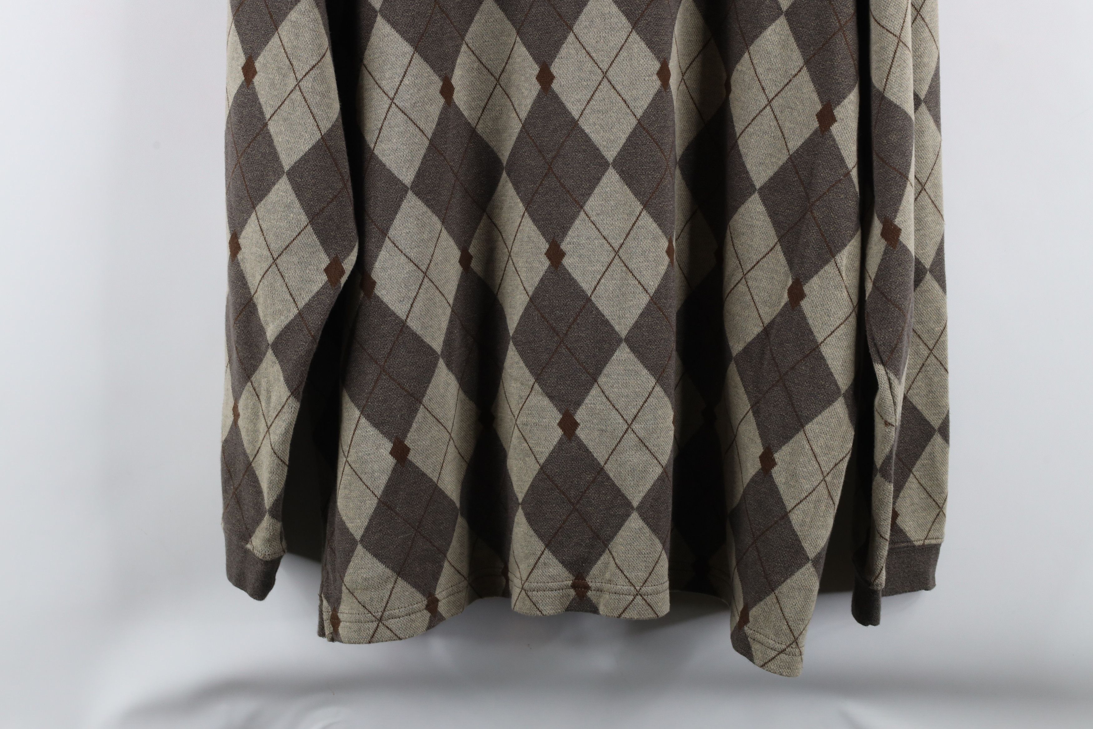 Vintage Vintage 90s Streetwear Argyle Diamond Long Sleeve Rugby Polo Size US L / EU 52-54 / 3 - 9 Thumbnail