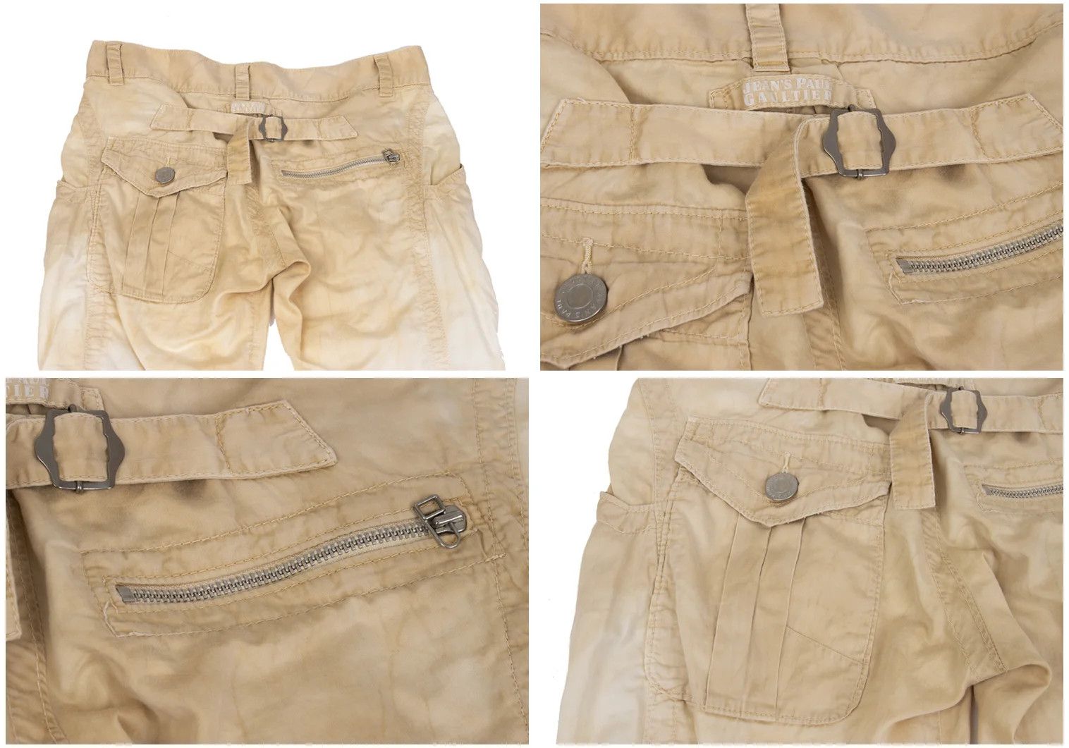 Jean Paul Gaultier Dusty Finish Chinch Back Cotton Pants Beige 48 Size US 32 / EU 48 - 14 Thumbnail