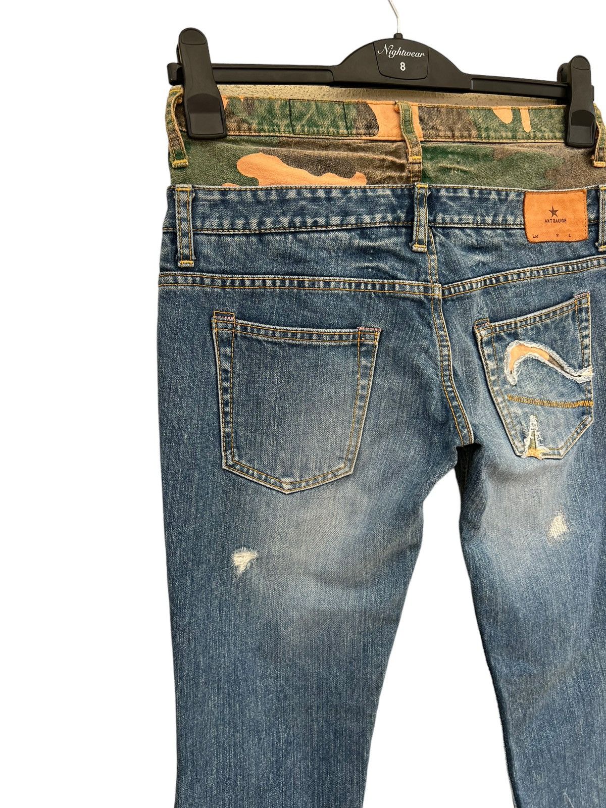 Vintage Antgauge Japan Double Waist Rips Distressed Denim Size US 29 - 15 Thumbnail