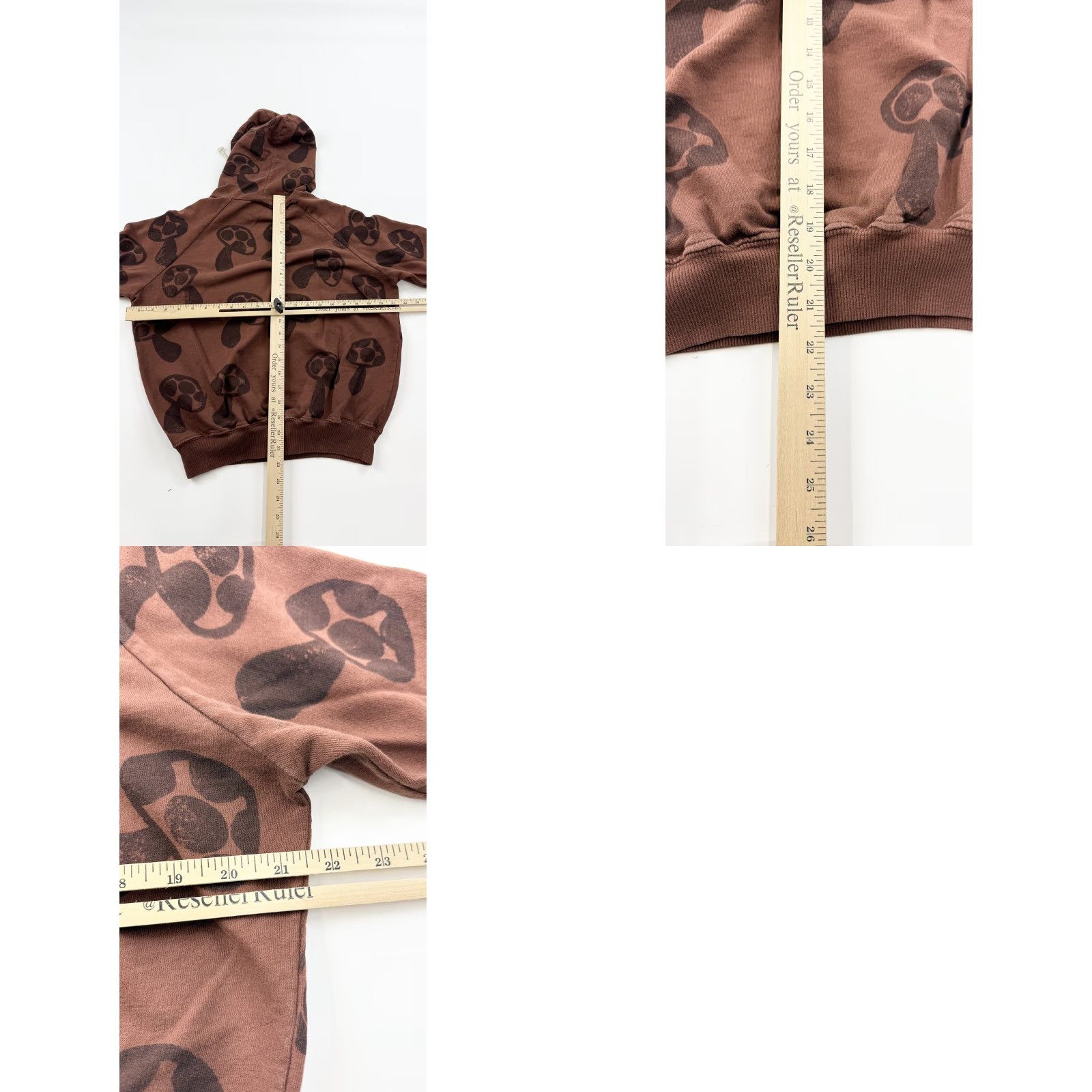 Big Bud Press Big Bud Press Hoodie Unisex XS Brown Mushroom Graphic Print Pullover Made in LA Mens Size US XS / EU 42 / 0 - 8 Thumbnail