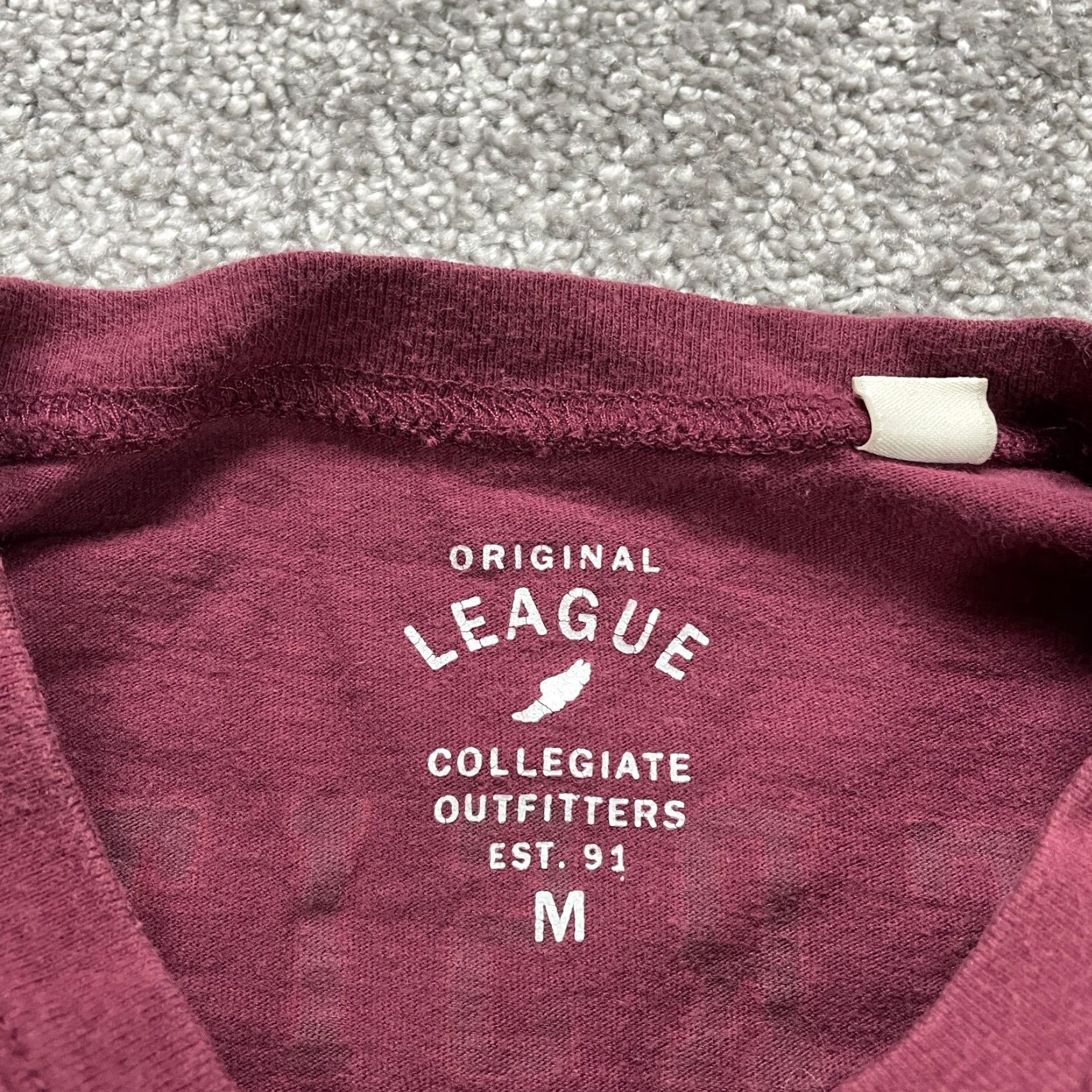 Vintage VINTAGE? No. League Collegiate Outfitters T-Shirt Mens Medium Red Gray Louisiana University Size US M / EU 48-50 / 2 - 7 Thumbnail