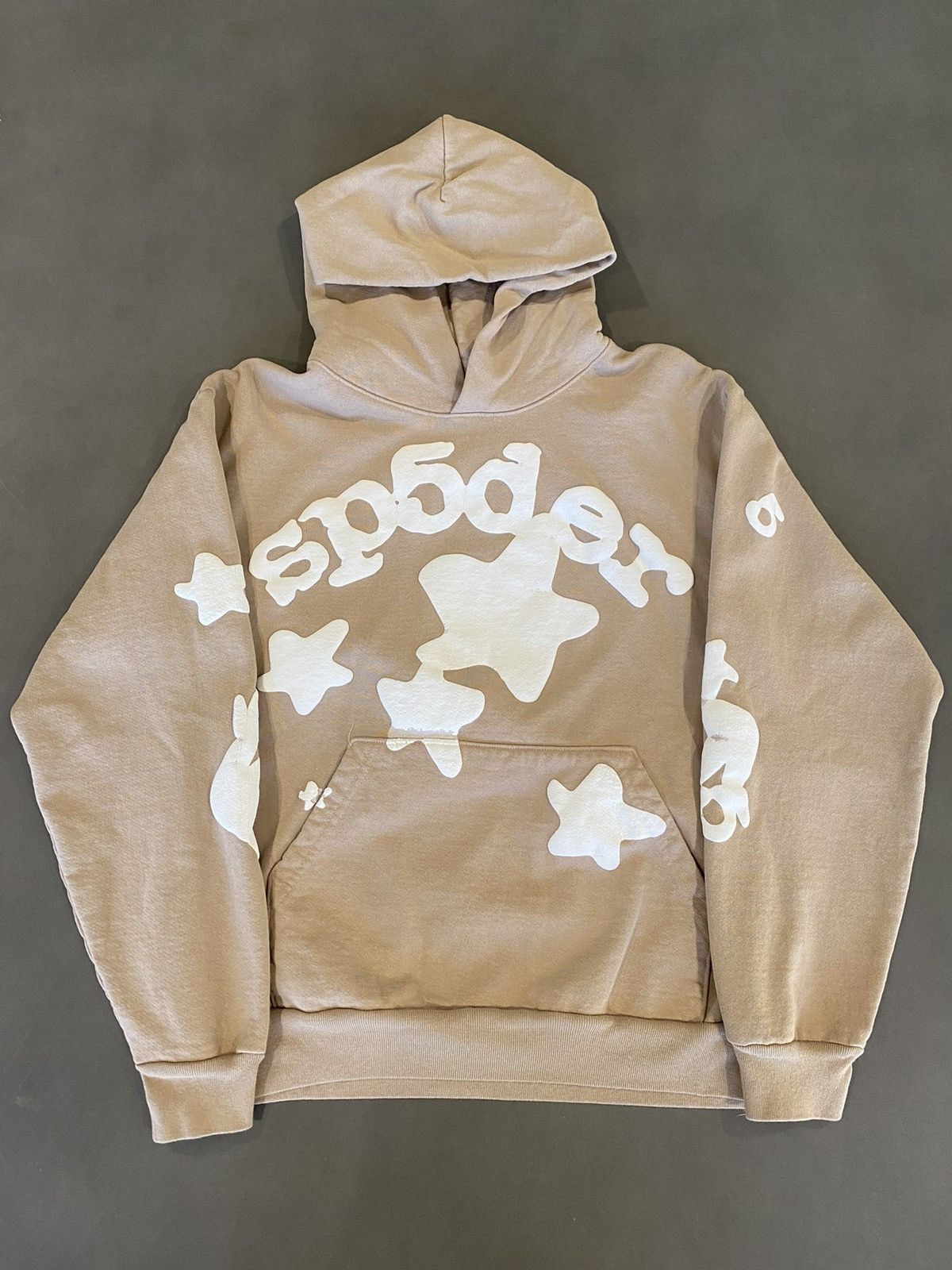 Pre-owned Spider Worldwide X Young Thug Spider Worldwide Tan Beluga Hoodie