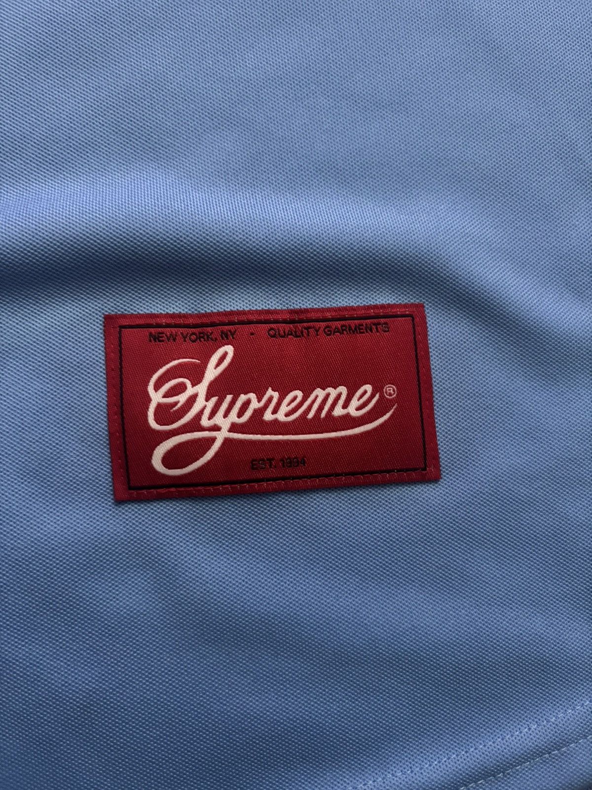 Supreme Supreme Don’t Hate Baseball Jersey 2021 Red/Blue Size US L / EU 52-54 / 3 - 3 Thumbnail