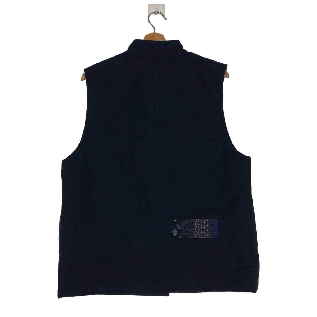 45rpm × Blue Blue Japan × Japanese Brand Vintage Vest Indigo Sisoko Giemon Kurume Traditional Kasuri Size US M / EU 48-50 / 2 - 8 Thumbnail