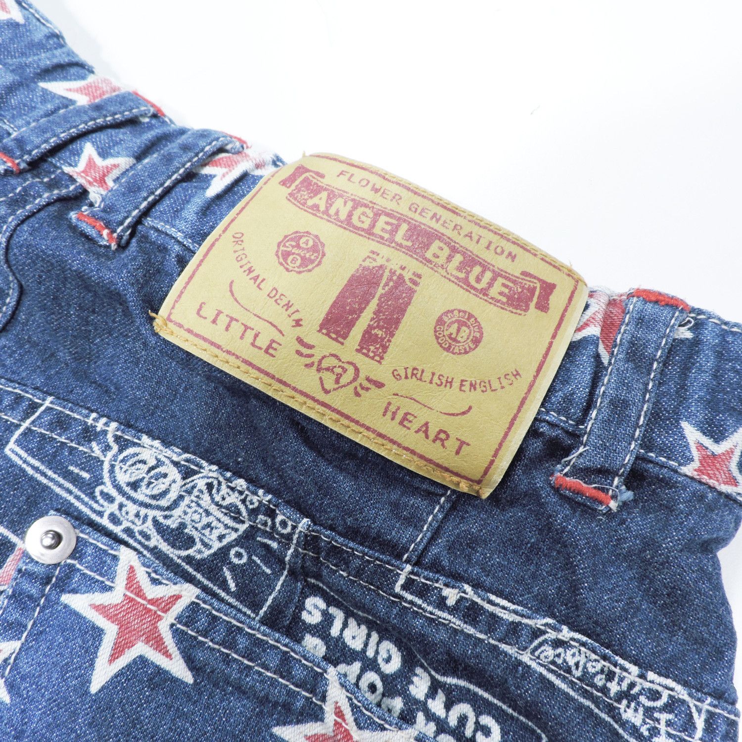 Angel Blue ANGEL BLUE STARS ‘LET’S SHOWER TIME’ DENIM MINI SKIRTS Size 27" / US 4 / IT 40 - 15 Thumbnail