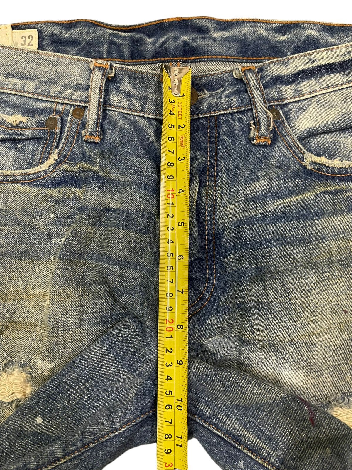Abercrombie & Fitch Vintage Abercrombie & Fitch Paint Splash Distressed Jeans Size US 35 - 13 Thumbnail