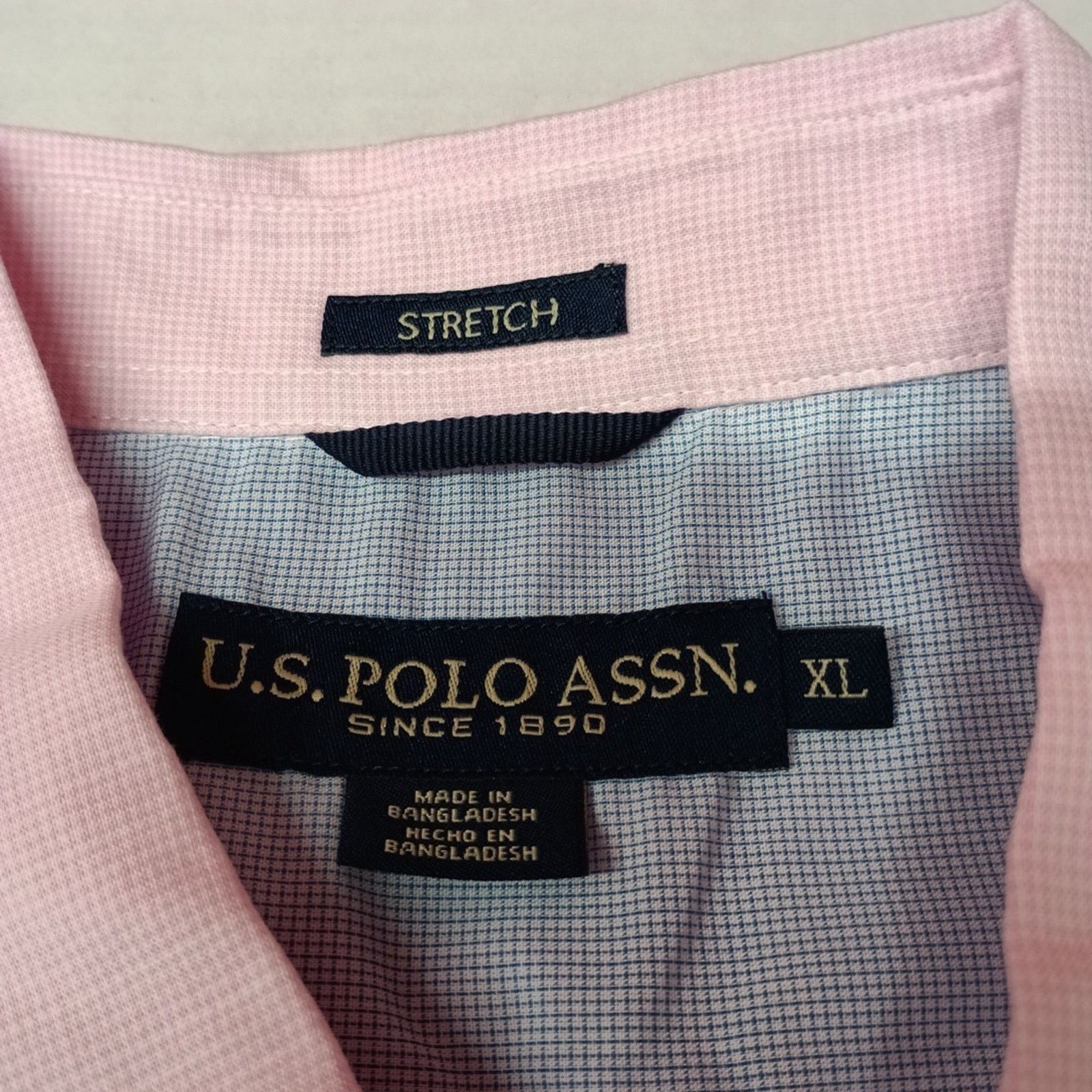 U.S. Polo Assn. U.S. Polo Assn. Button Woven Shirt Men's XL Pink Checkered Size US XL / EU 56 / 4 - 4 Thumbnail